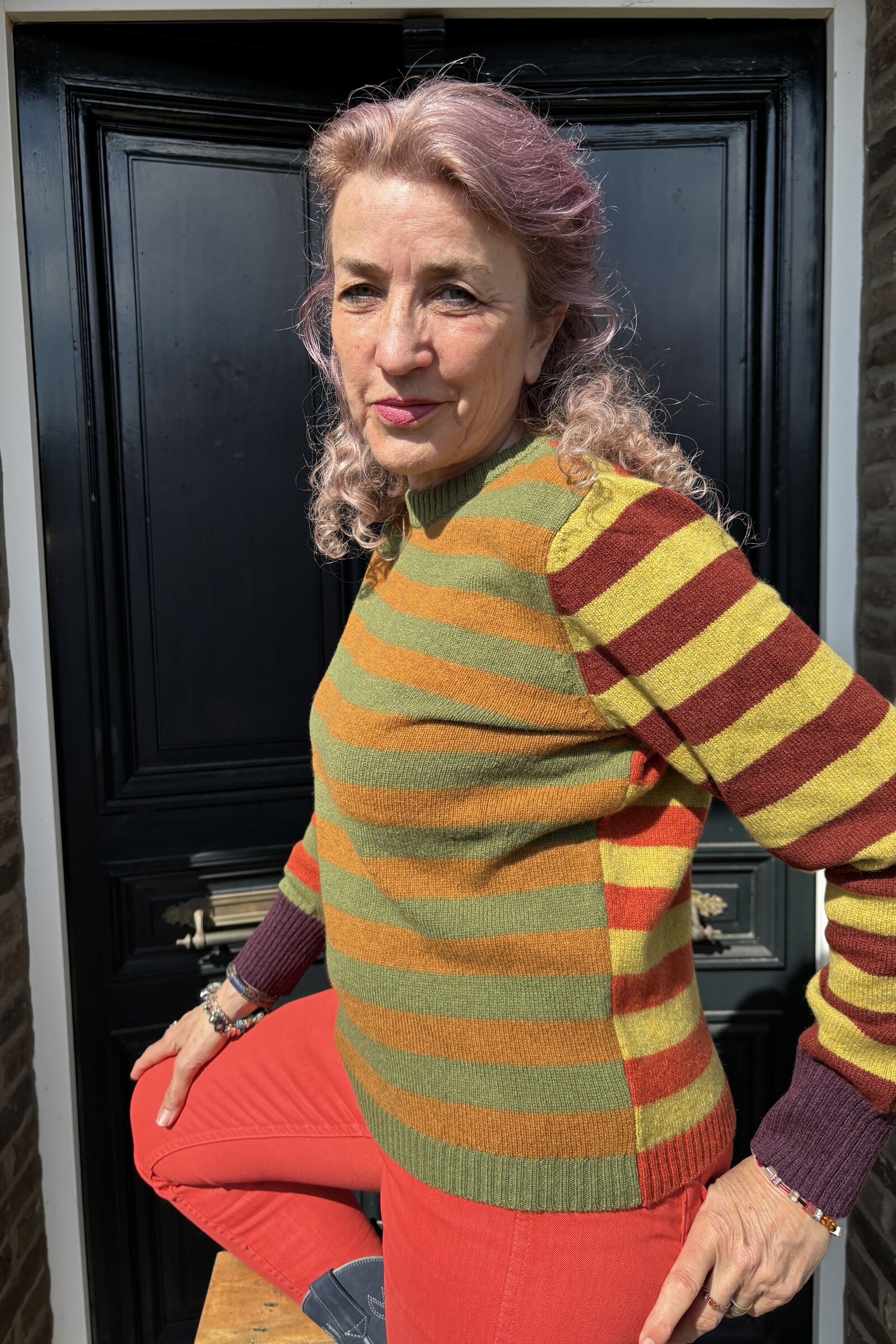 Eribé Eribé - Stobo Stripe Sweater Harvest Gold