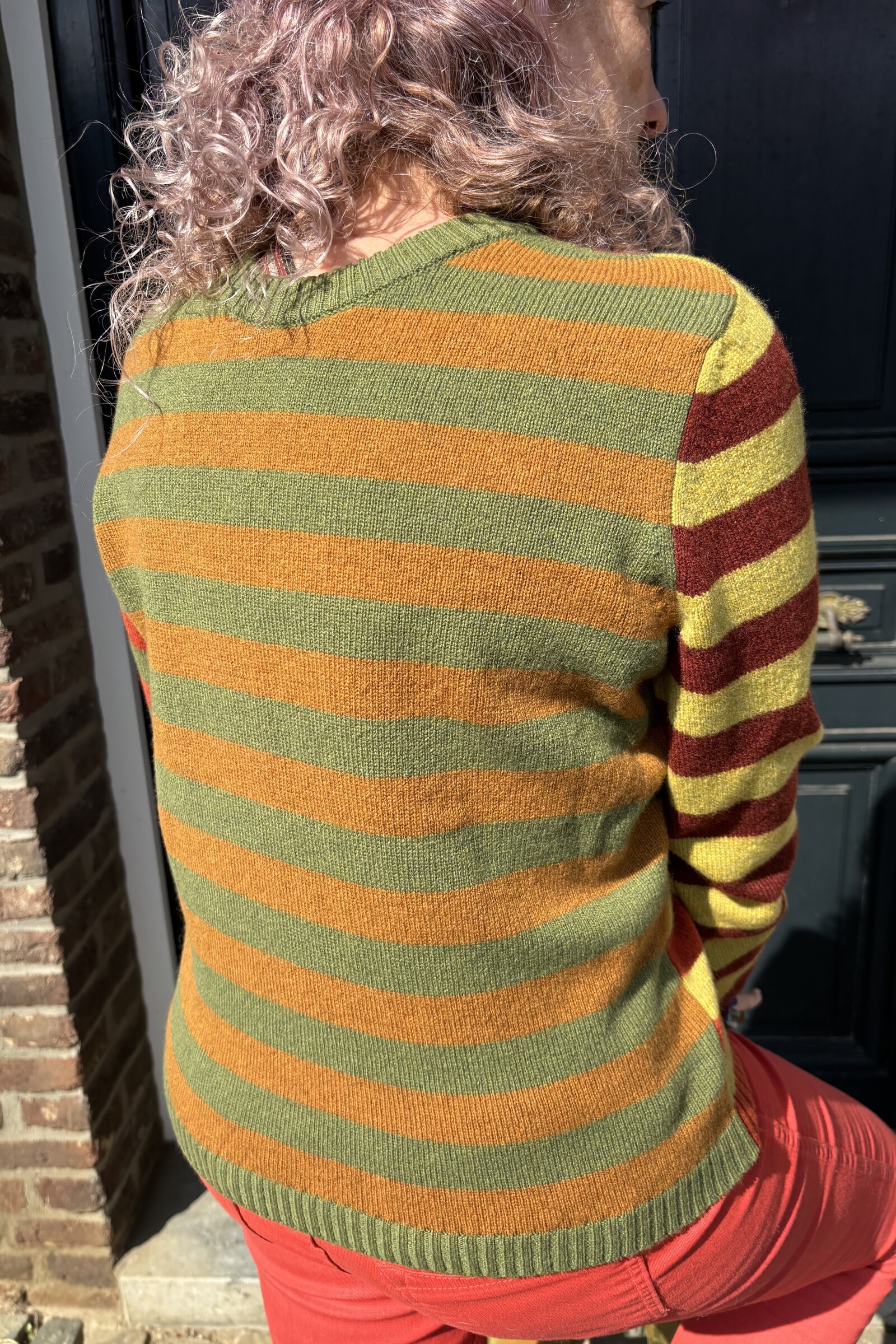 Eribé Eribé - Stobo Stripe Sweater Harvest Gold