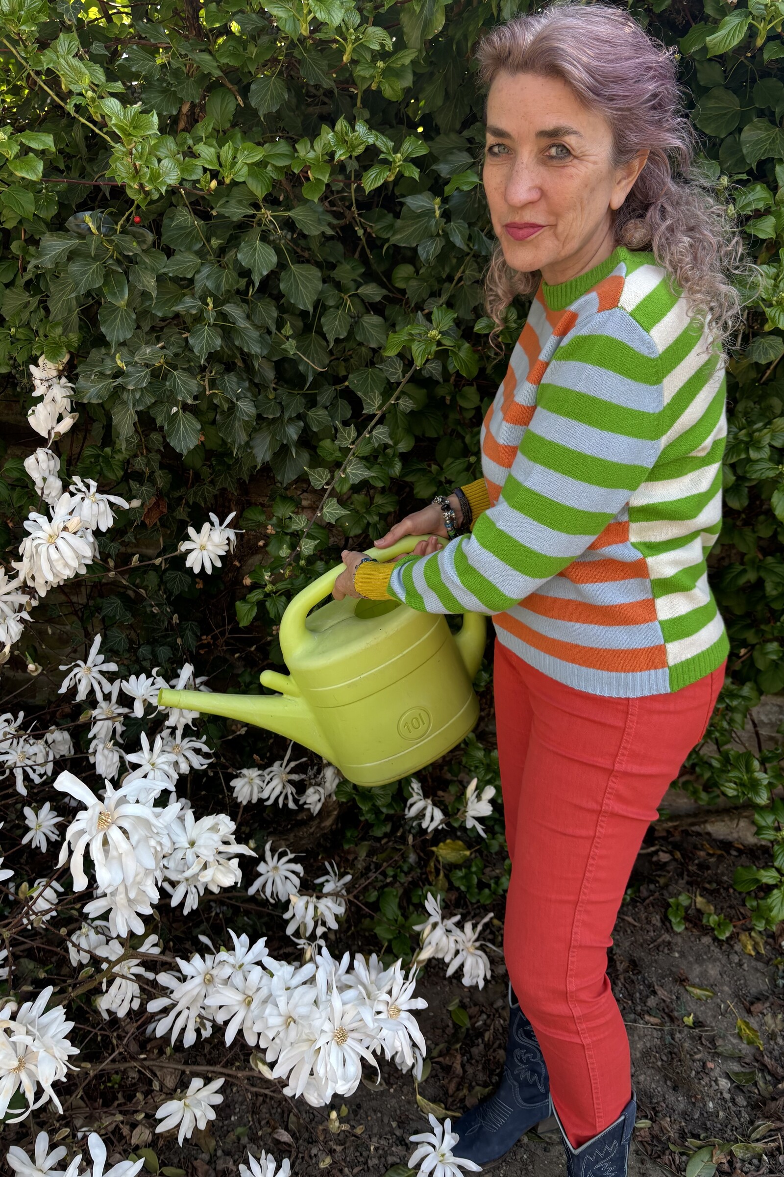 Eribé Eribé - Stobo Stripe Sweater Spring Green