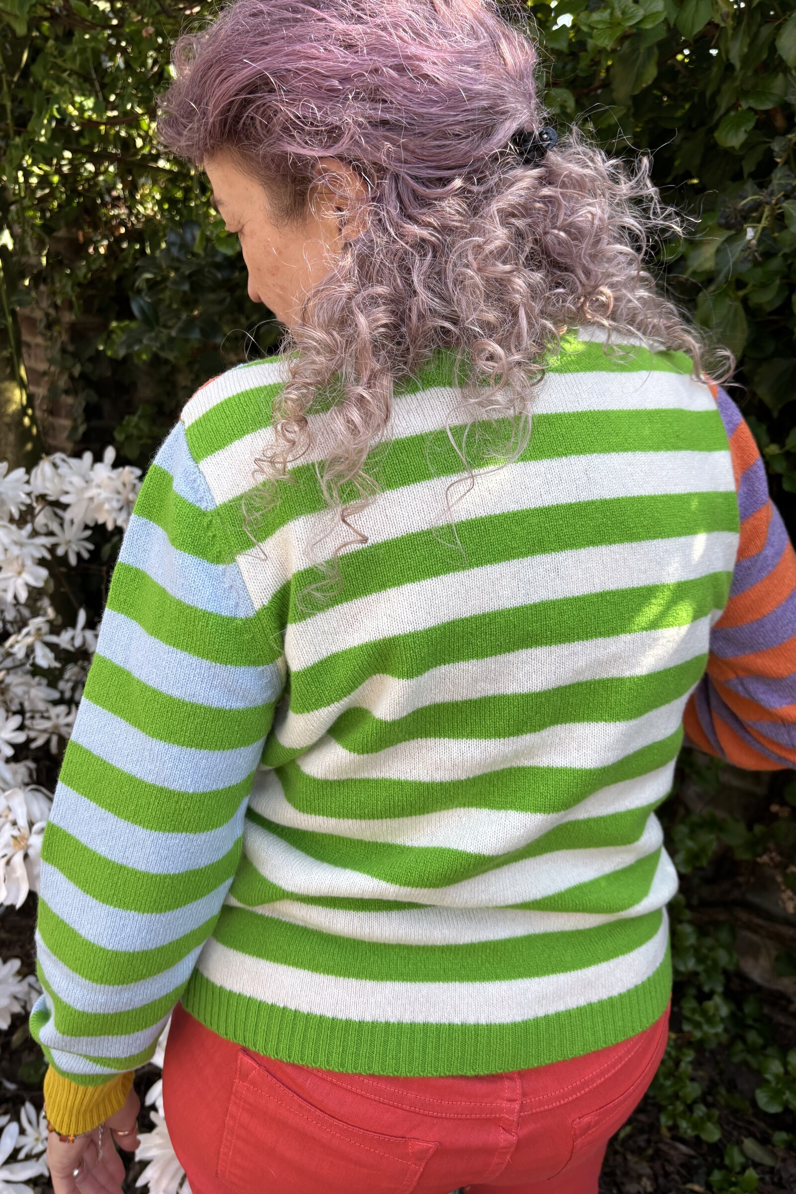 Eribé Eribé - Stobo Stripe Sweater Spring Green