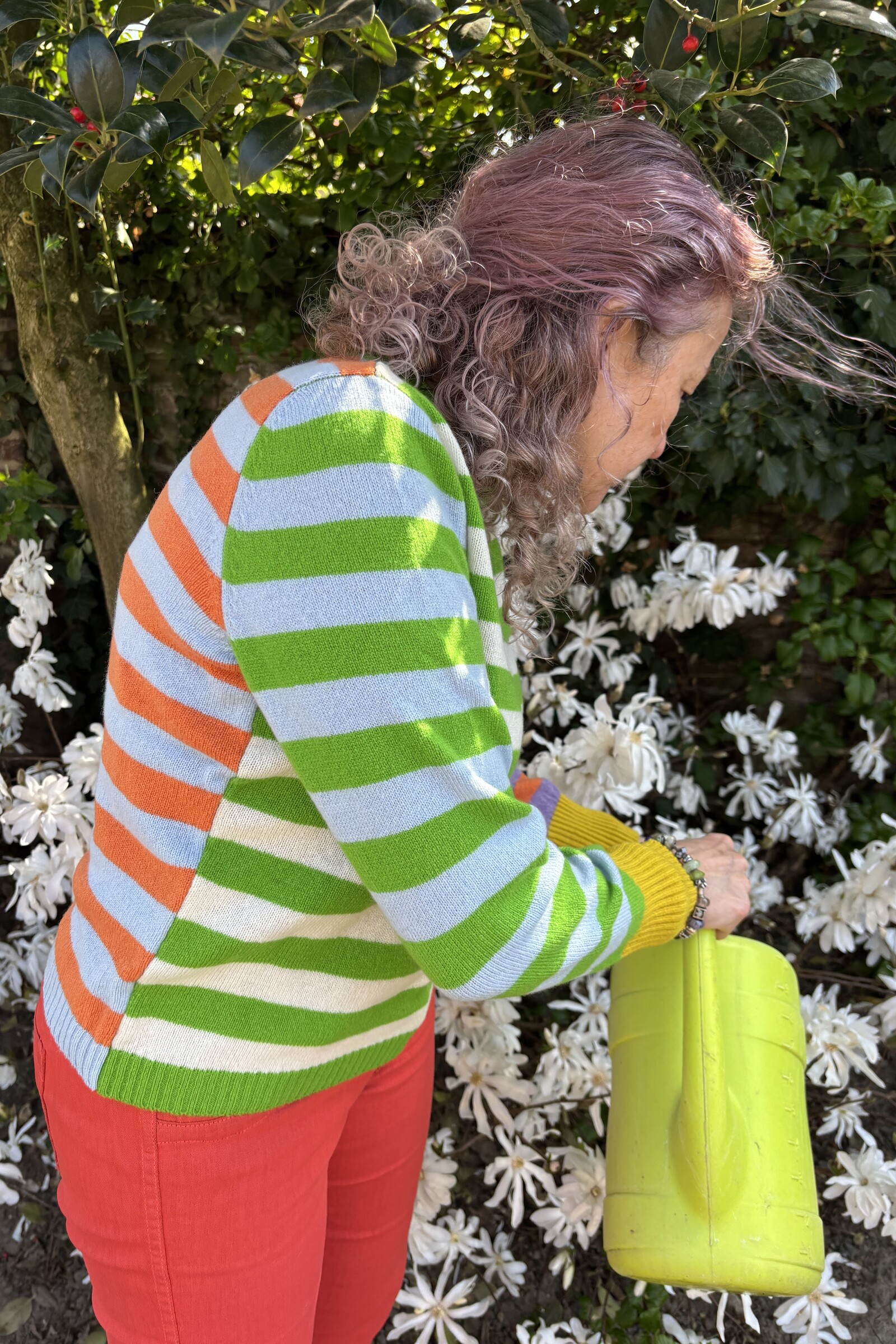 Eribé Eribé - Stobo Stripe Sweater Spring Green