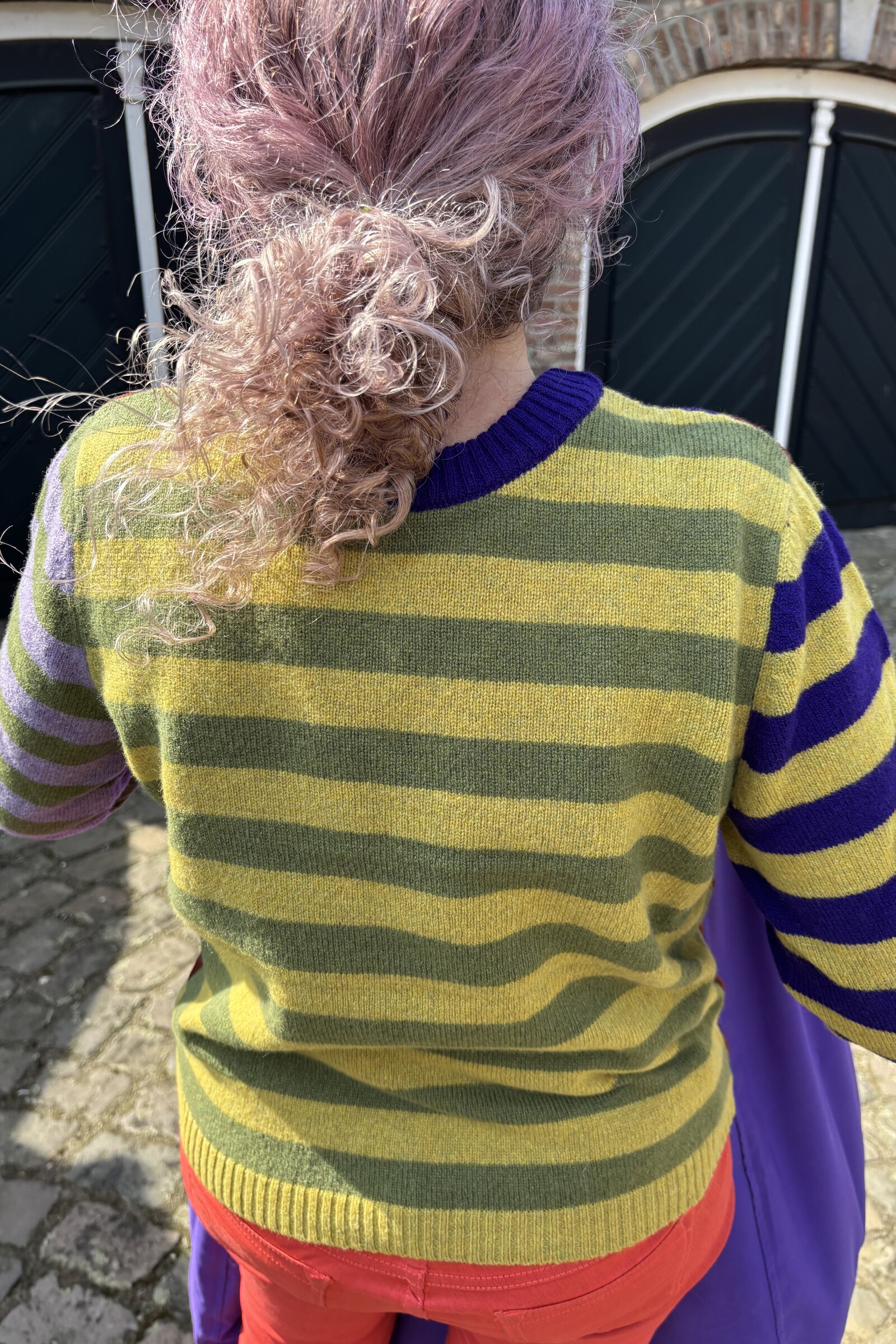 Eribé Eribé - Stobo Stripe Sweater Mulberry