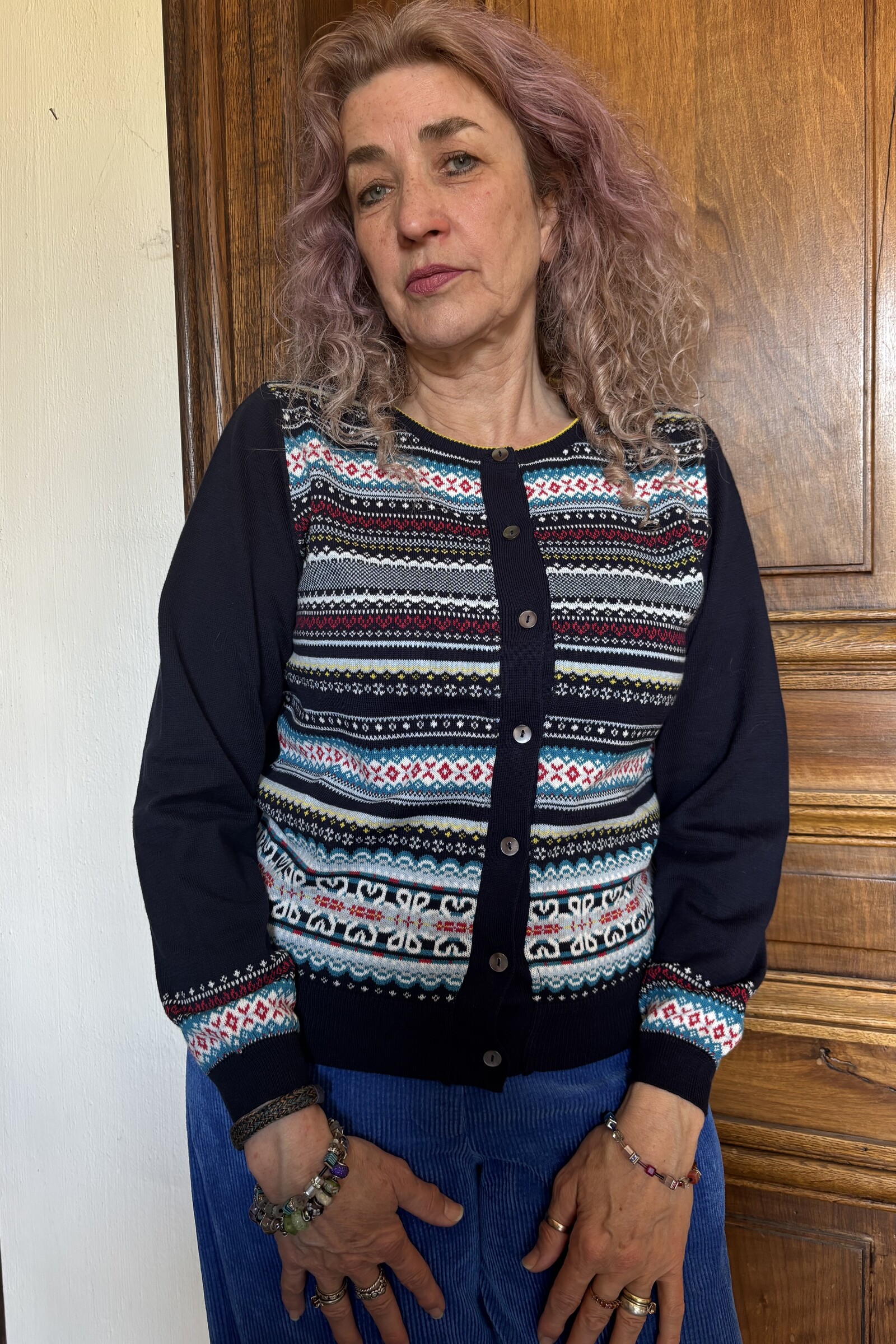 Eribé Eribé - Sailor Round Neck Cardigan Navy