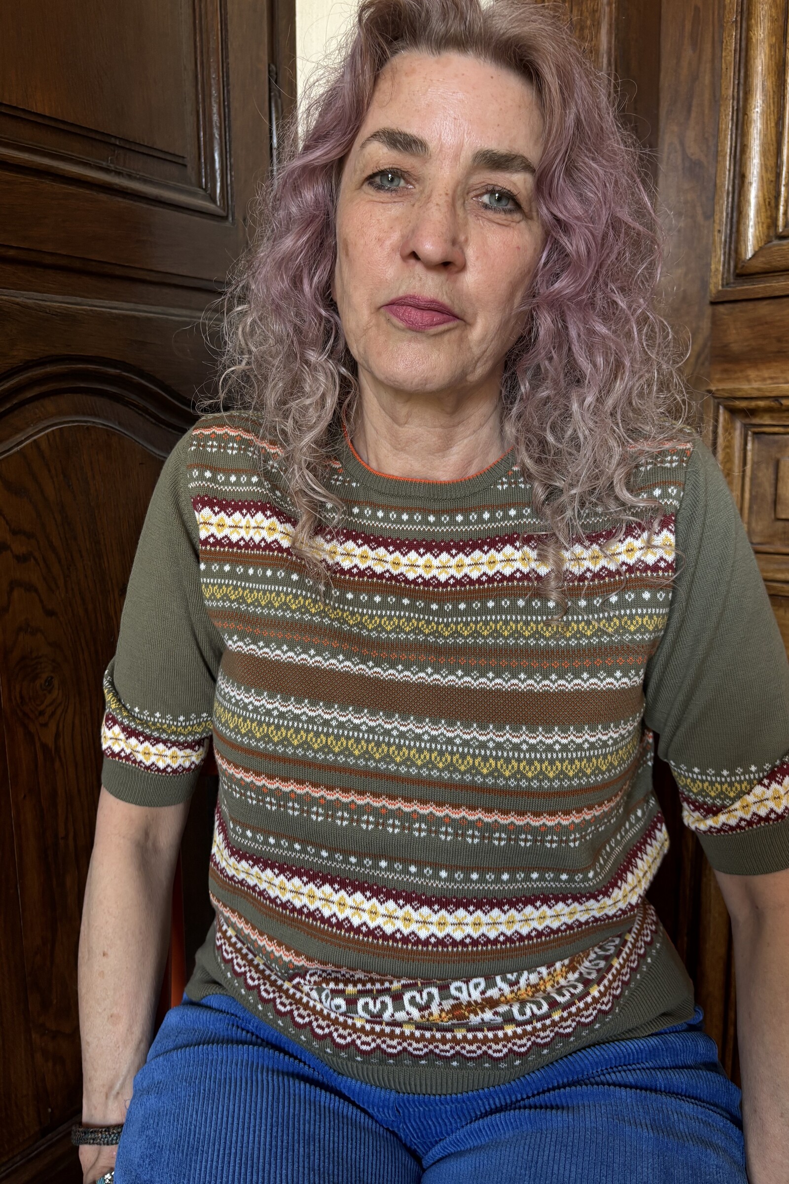 Eribé Eribé - Sailor Half Sleeve Sweater Khaki