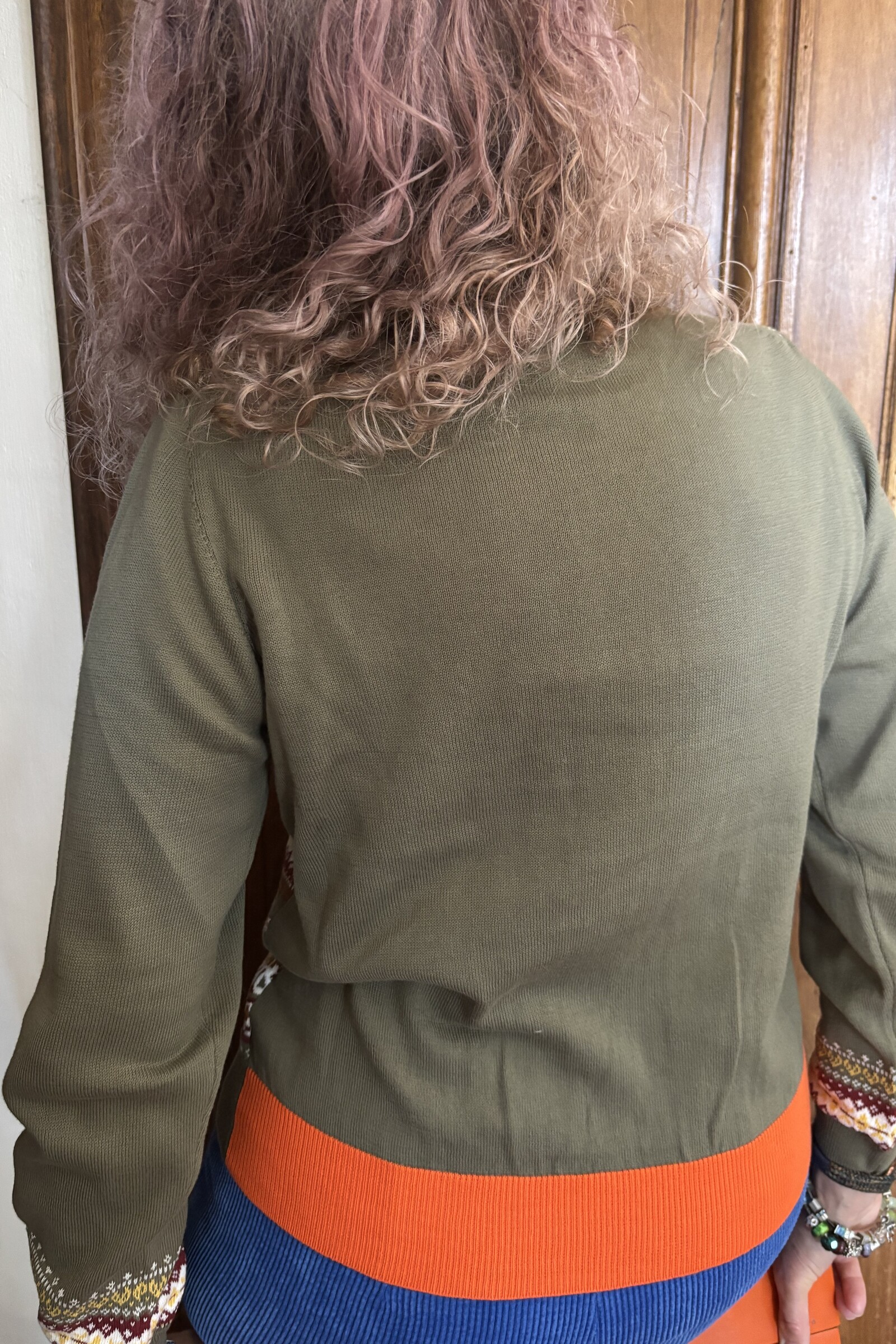 Eribé Eribé - Sailor Round Neck Cardigan Khaki