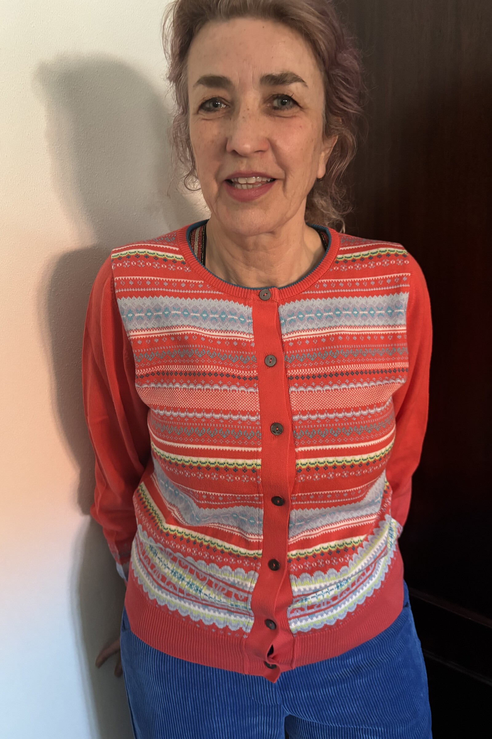 Eribé Eribé - Sailor Round Neck Cardigan Fushia Pink