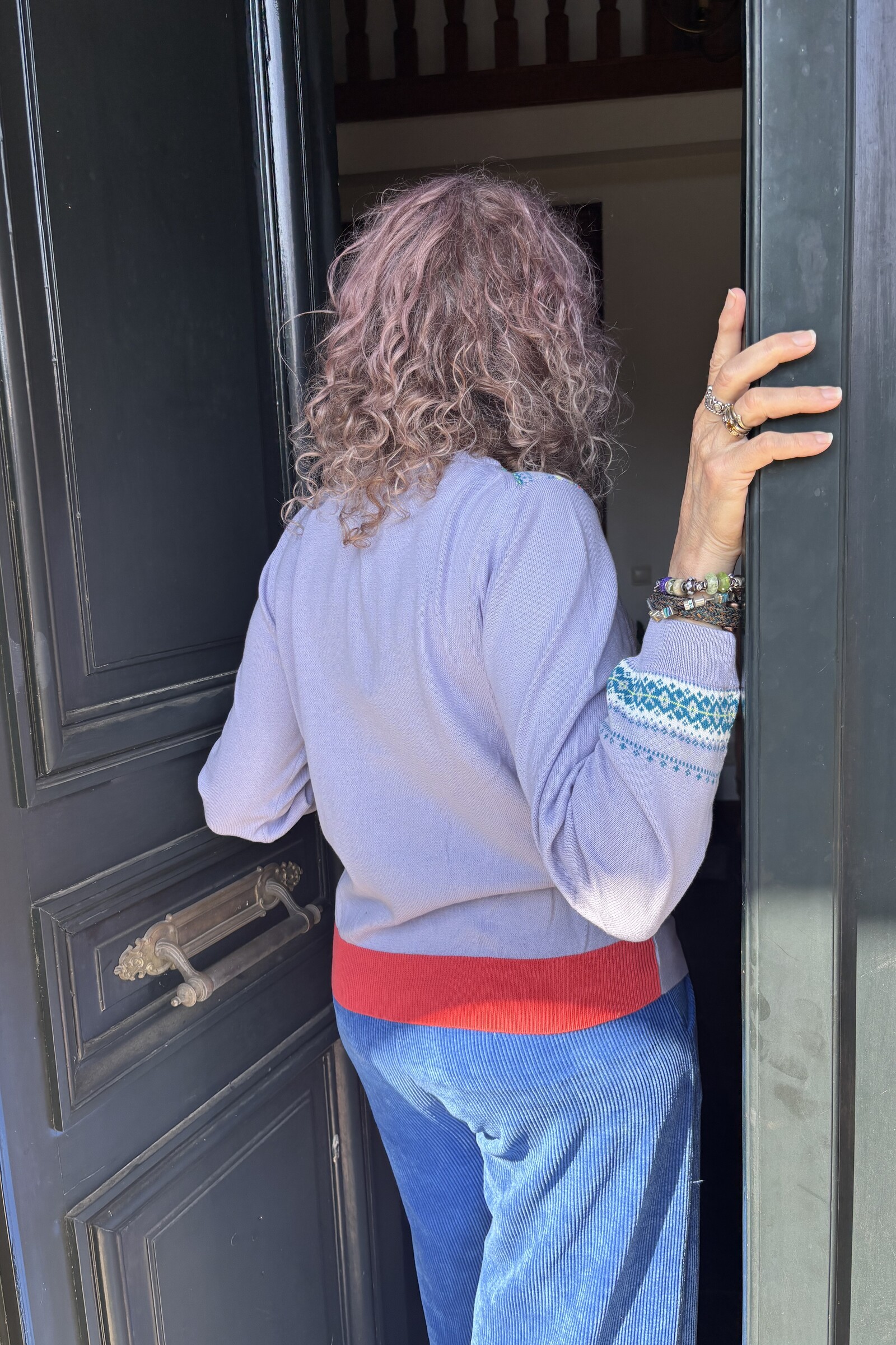 Eribé Eribé - Sailor Round Neck Cardigan Lavender