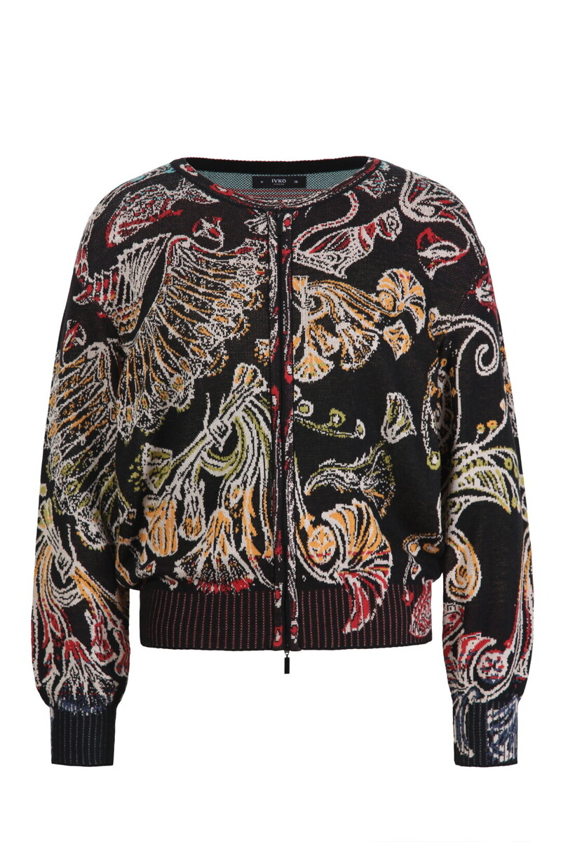 IVKO - Bomber Jacket Lotus Motif Black