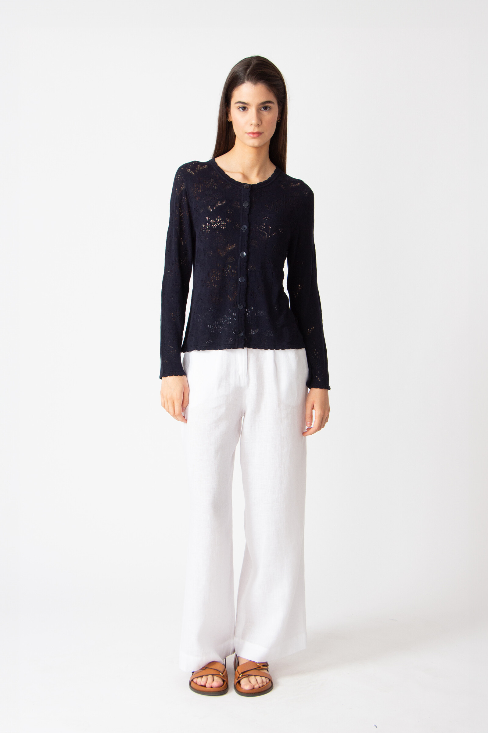 IVKO  Woman IVKO - Cardigan O-Neck Structure Pattern Marine