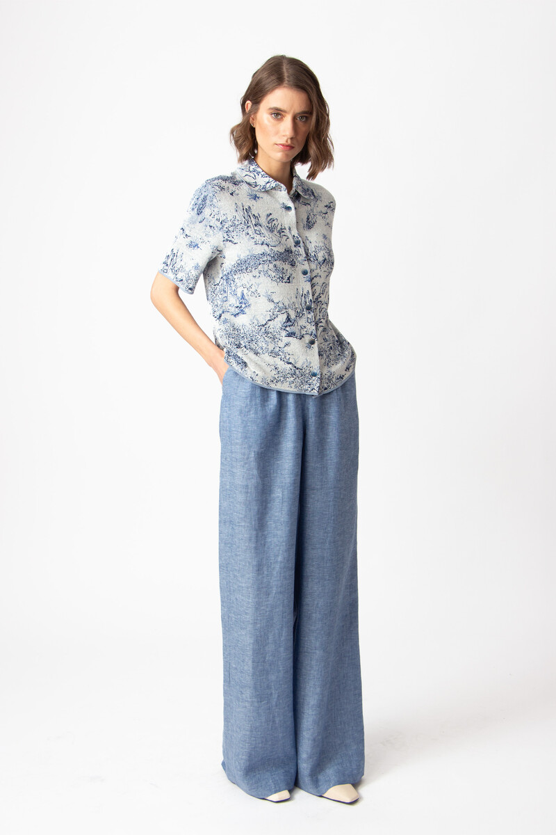 IVKO - Pullover Garden Nostalgic Pattern China Blue