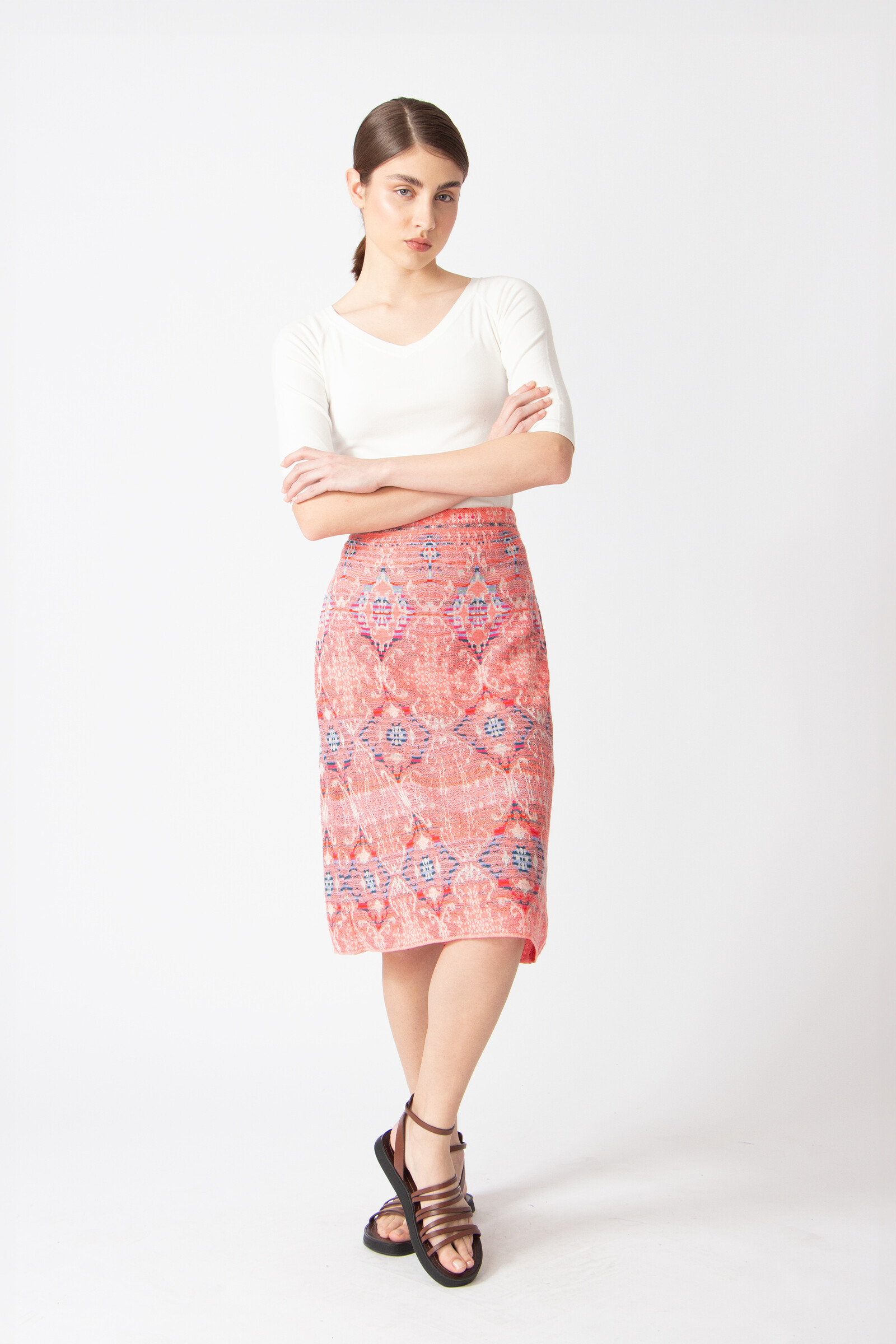 IVKO  Woman IVKO - Skirt Morocco Pattern Coral