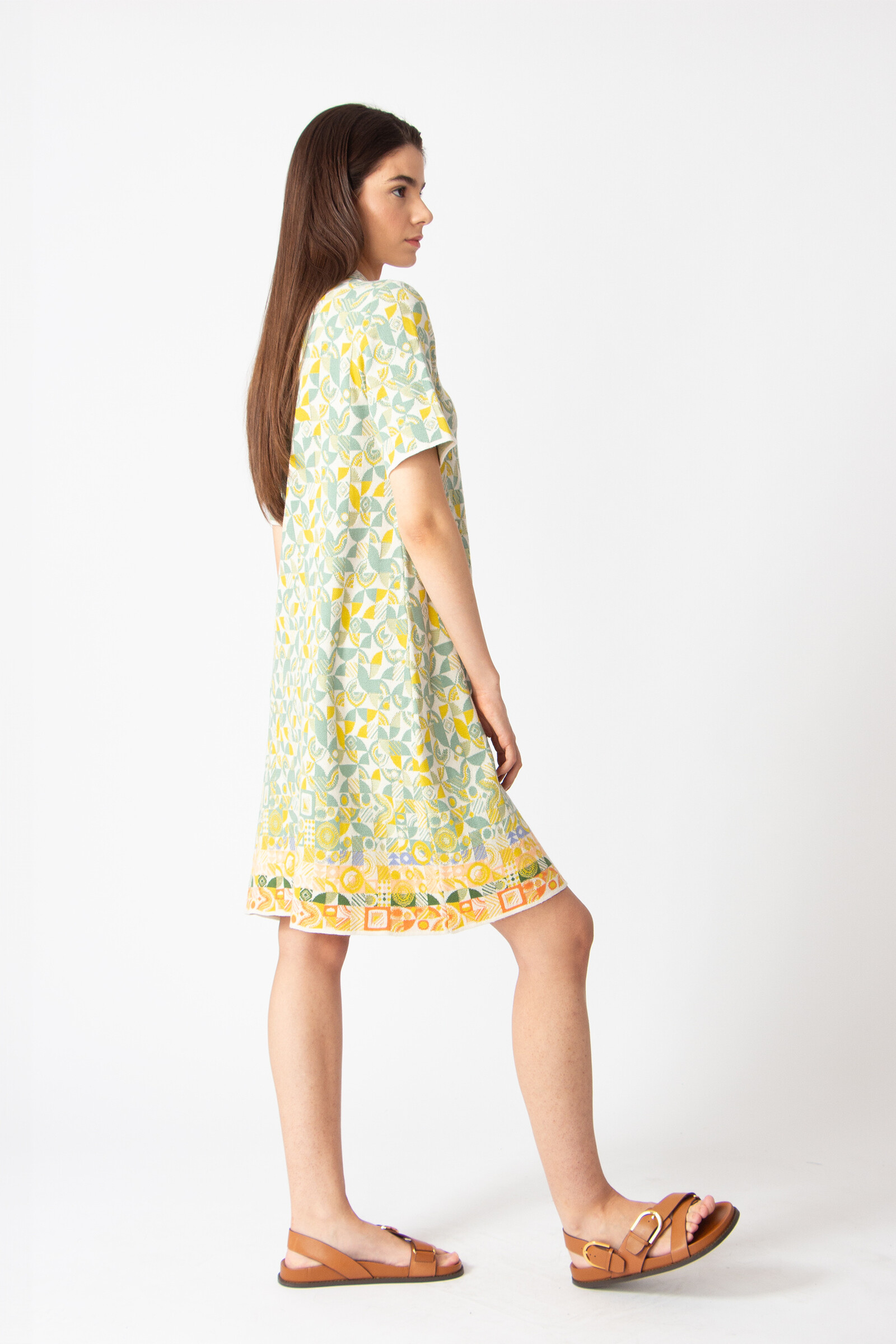 IVKO  Woman IVKO - Knitted Dress Mix & Match Pattern White