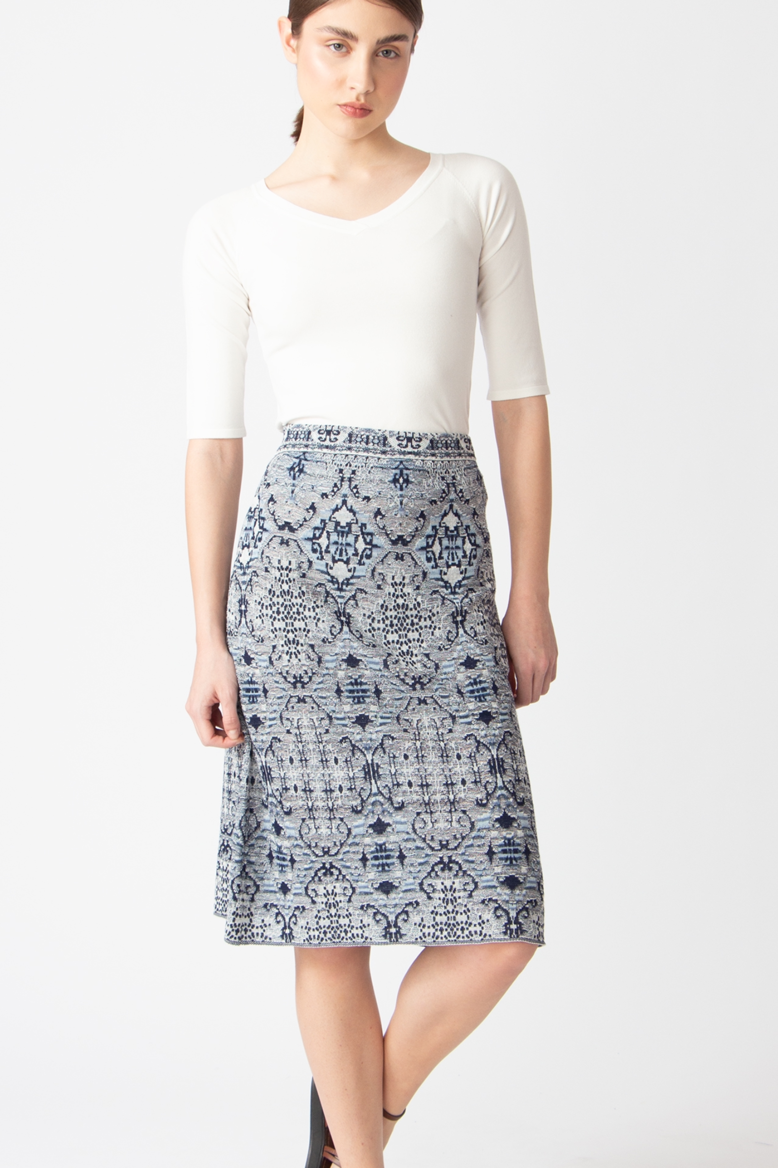 IVKO  Woman IVKO - Skirt Morocco Pattern China Blue