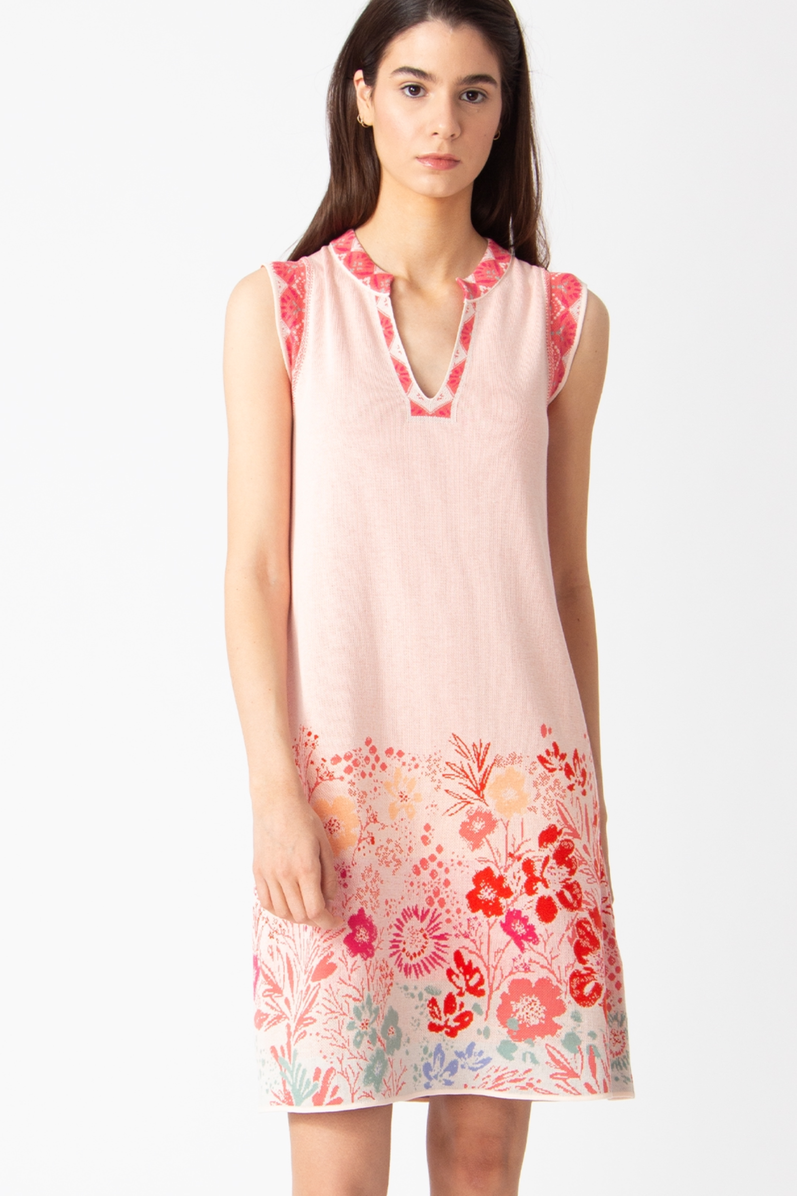 IVKO  Woman IVKO - Sleeveless Dress Floral Pattern Light Pink