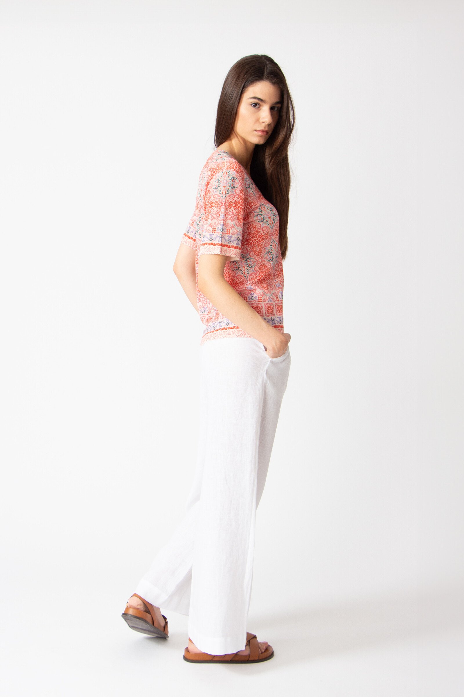 IVKO  Woman IVKO - Printed Pullover Morocco Pattern Coral