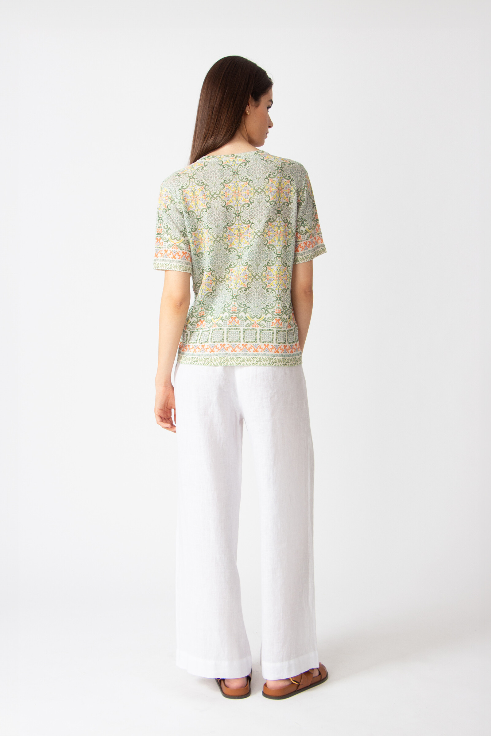 IVKO  Woman IVKO - Printed Pullover Morocco Pattern Pastel Green
