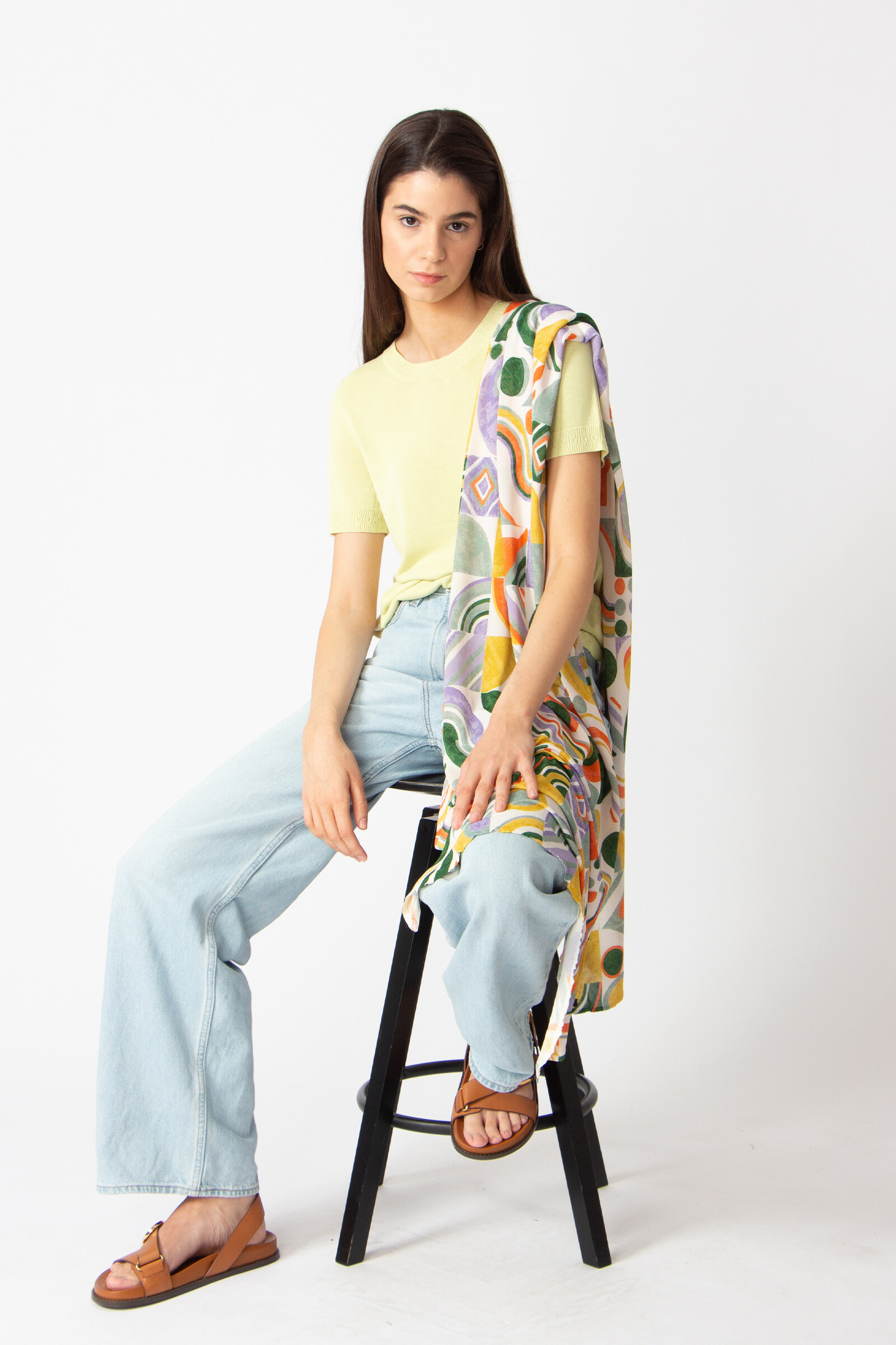 IVKO  Woman IVKO - Printed Scarf Mix & Match Pattern White
