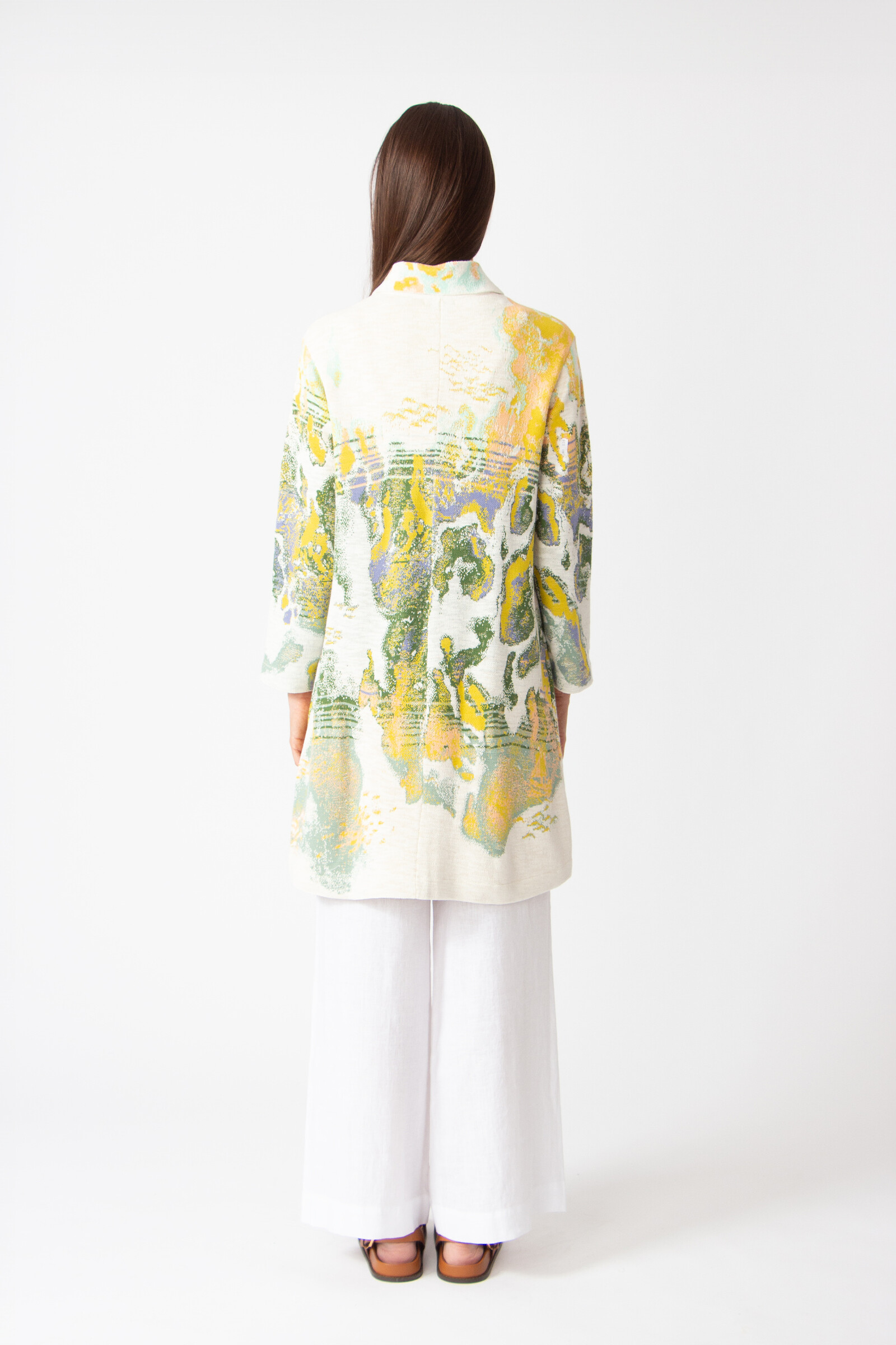 IVKO  Woman IVKO - Jacquard Coat Terrain Pattern White