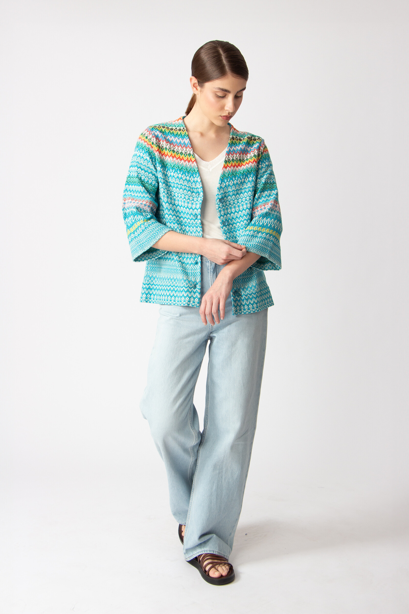 IVKO  Woman IVKO - Cardigan Retro Crochet Pattern Capri