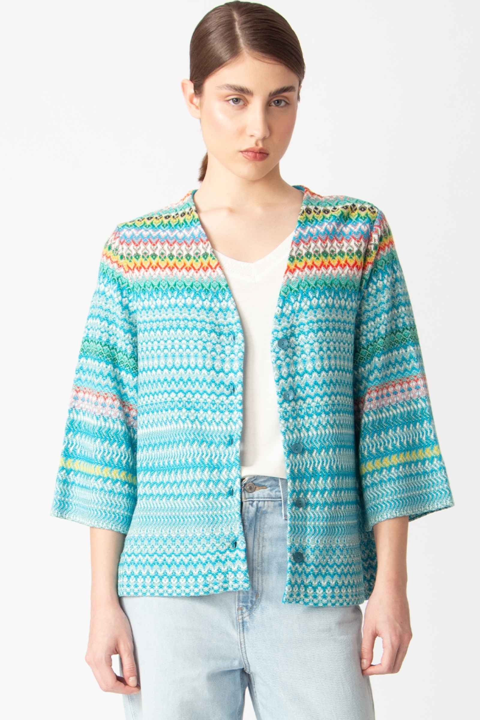 IVKO  Woman IVKO - Cardigan Retro Crochet Pattern Capri