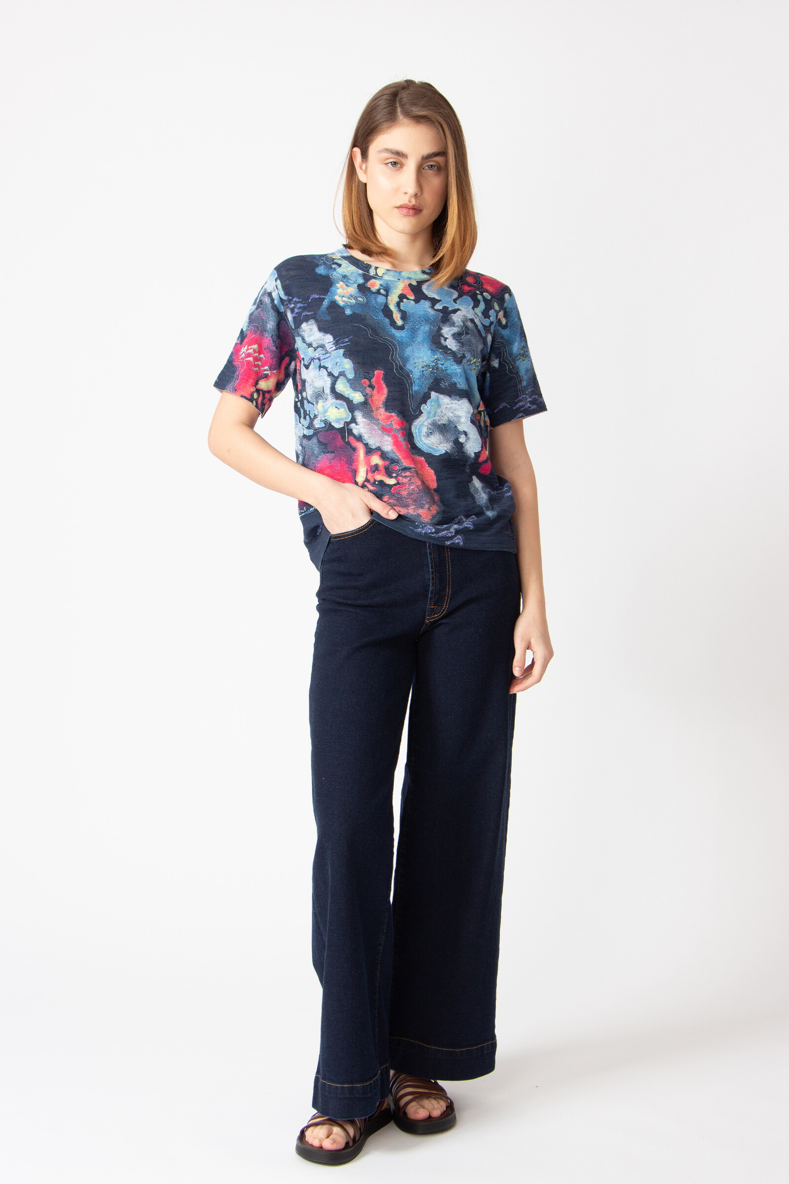 IVKO  Woman IVKO - Printed Pullover Terrain Pattern Marine