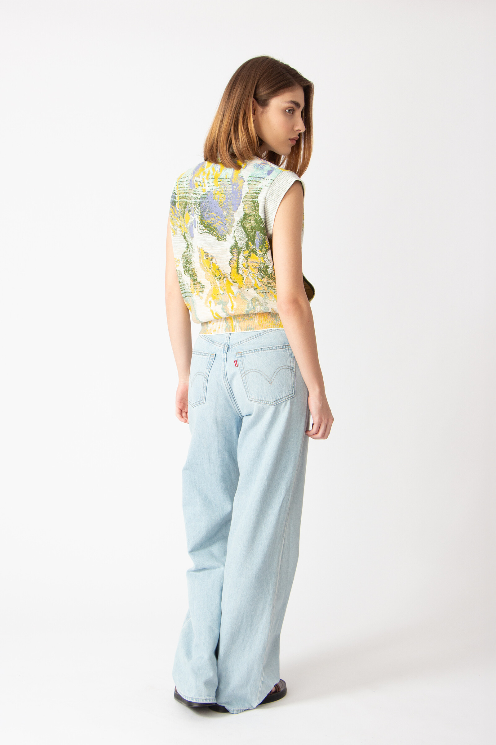 IVKO  Woman IVKO - Sleeveless Jacket Terrain Pattern White