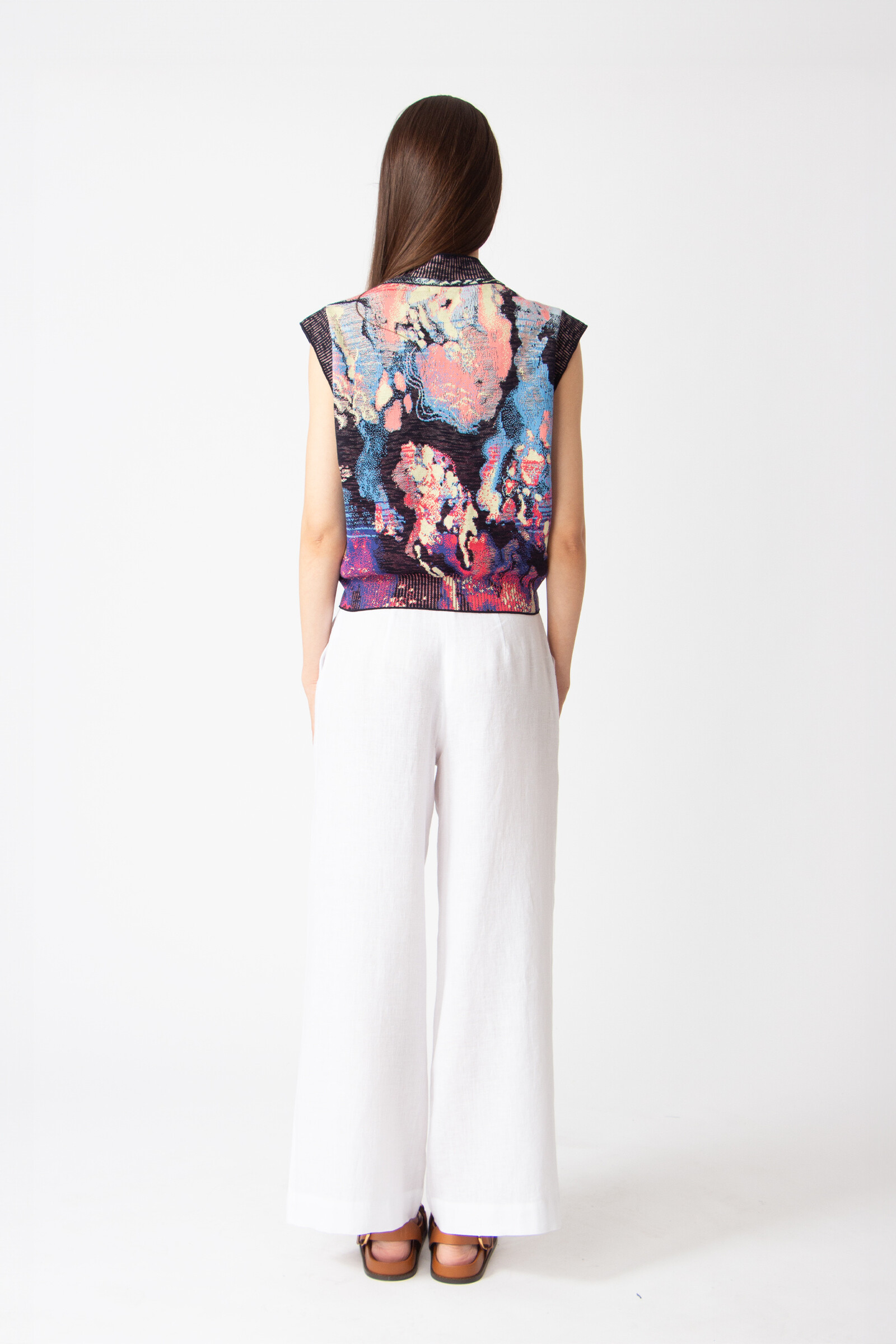 IVKO  Woman IVKO - Sleeveless Jacket Terrain Pattern Marine