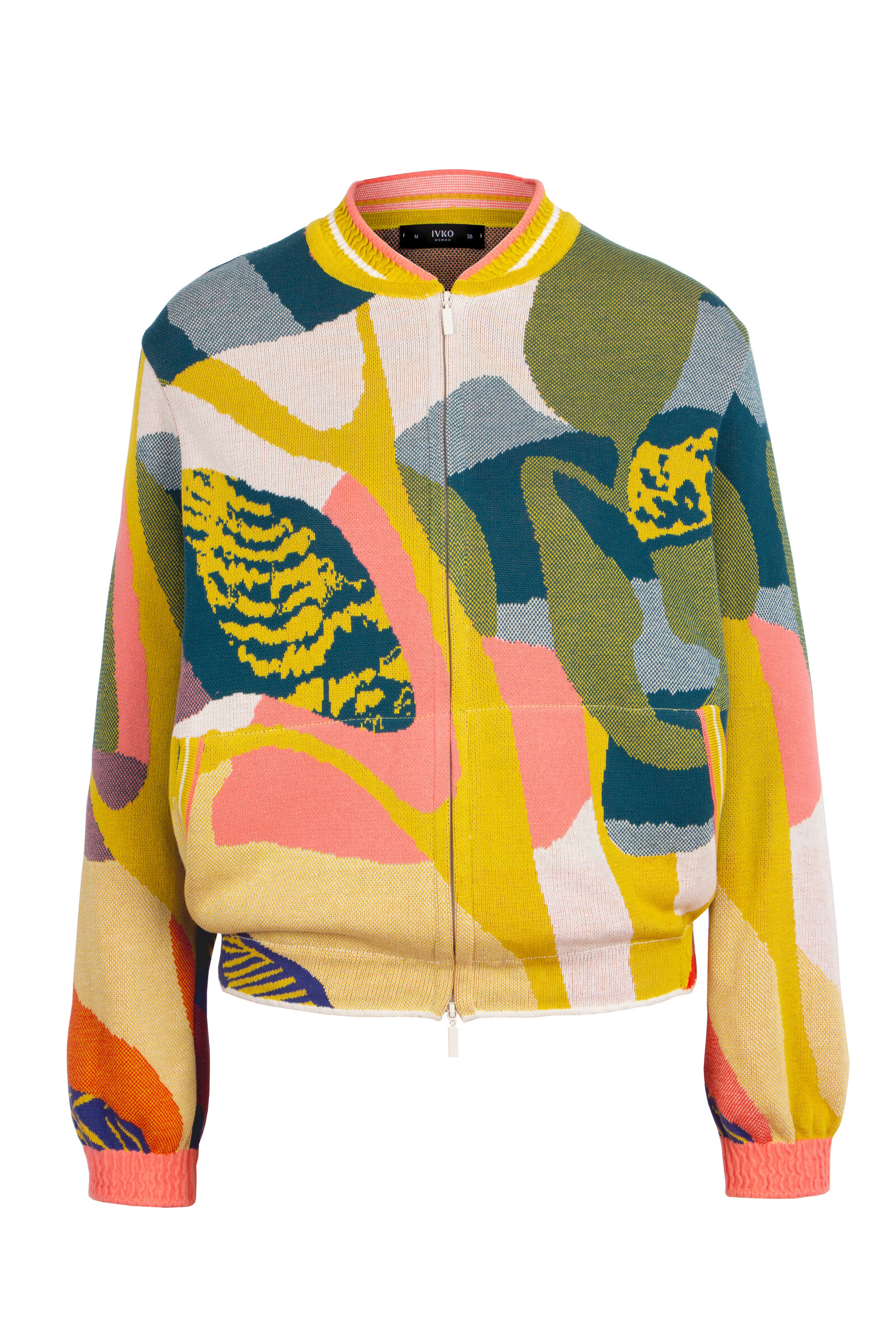 IVKO  Woman IVKO - Bomber Jacket Maximalist Tropics Pattern Yellow
