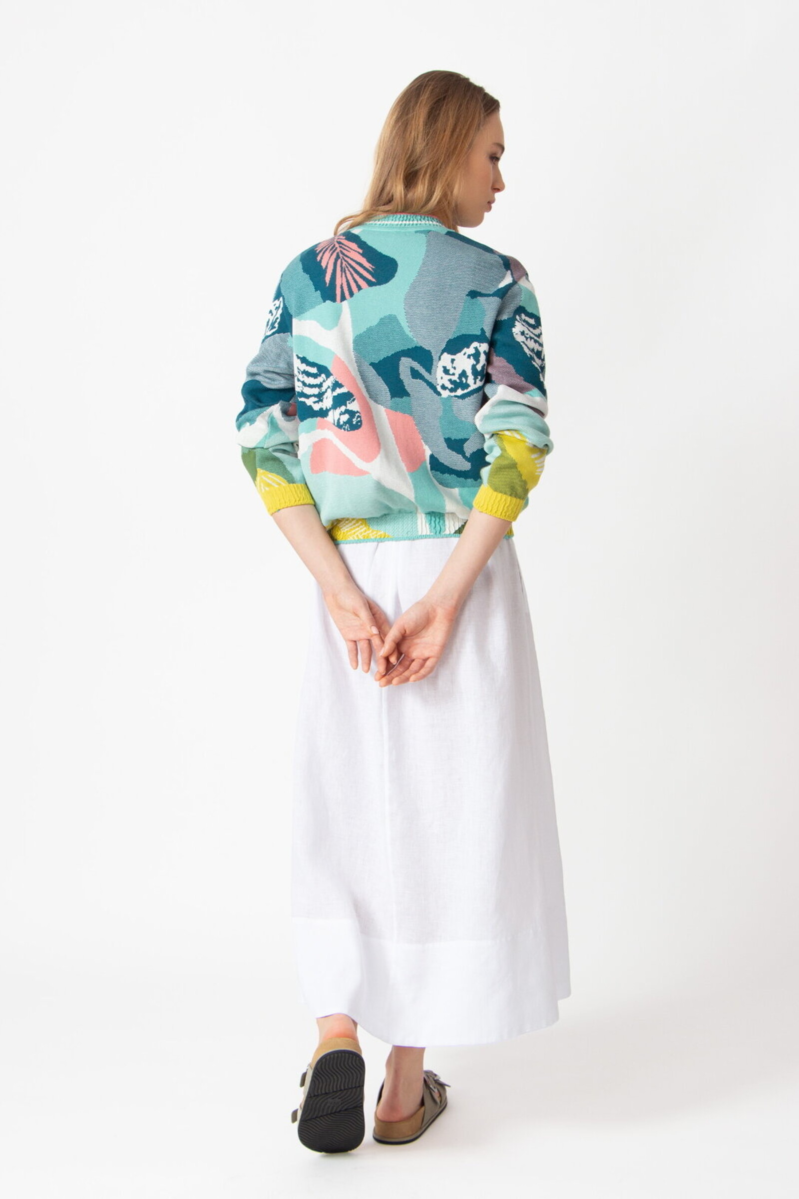 IVKO  Woman IVKO - Bomber Jacket Maximalist Tropics Pattern Aqua
