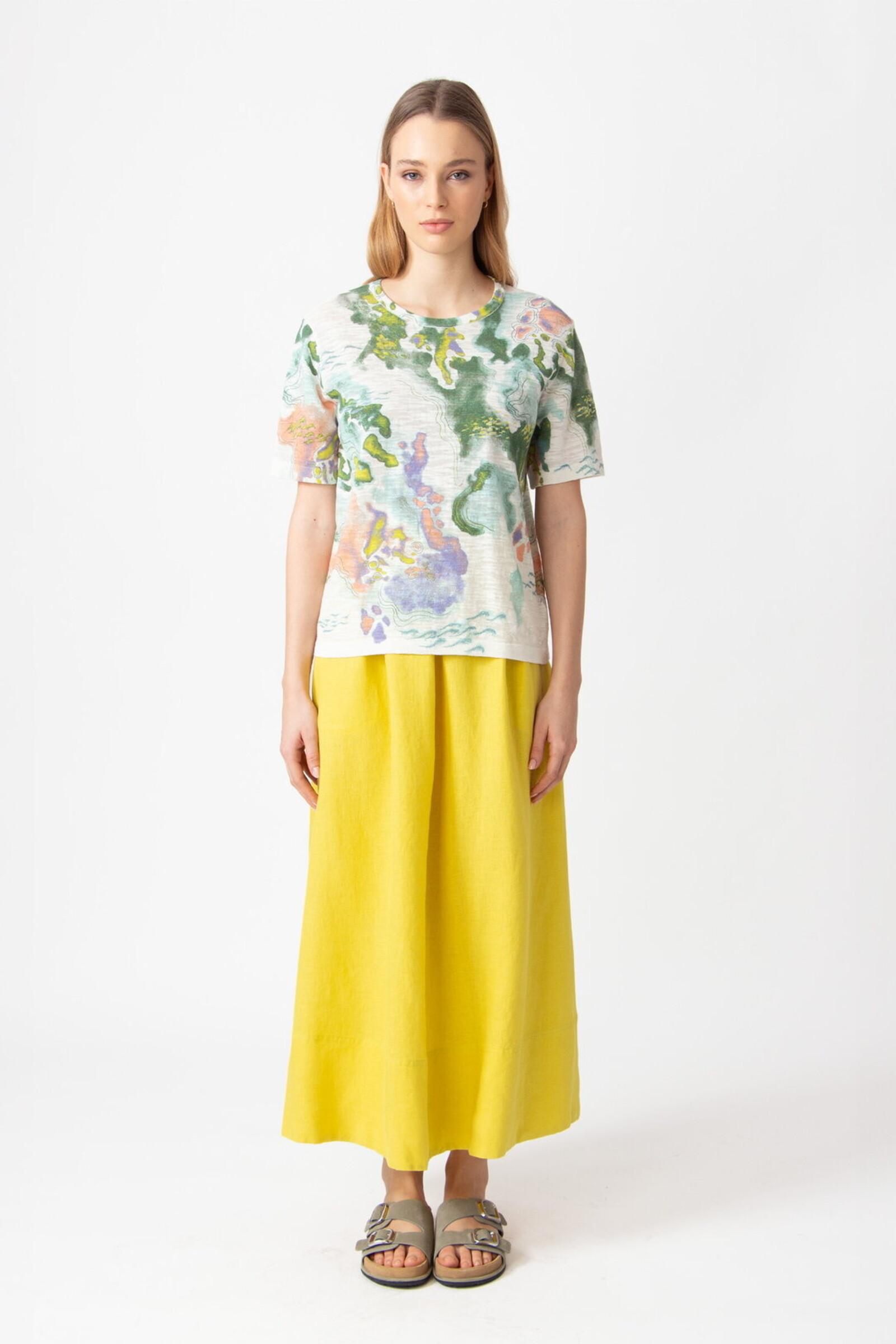 IVKO  Woman IVKO - Printed Pullover Terrain Pattern White