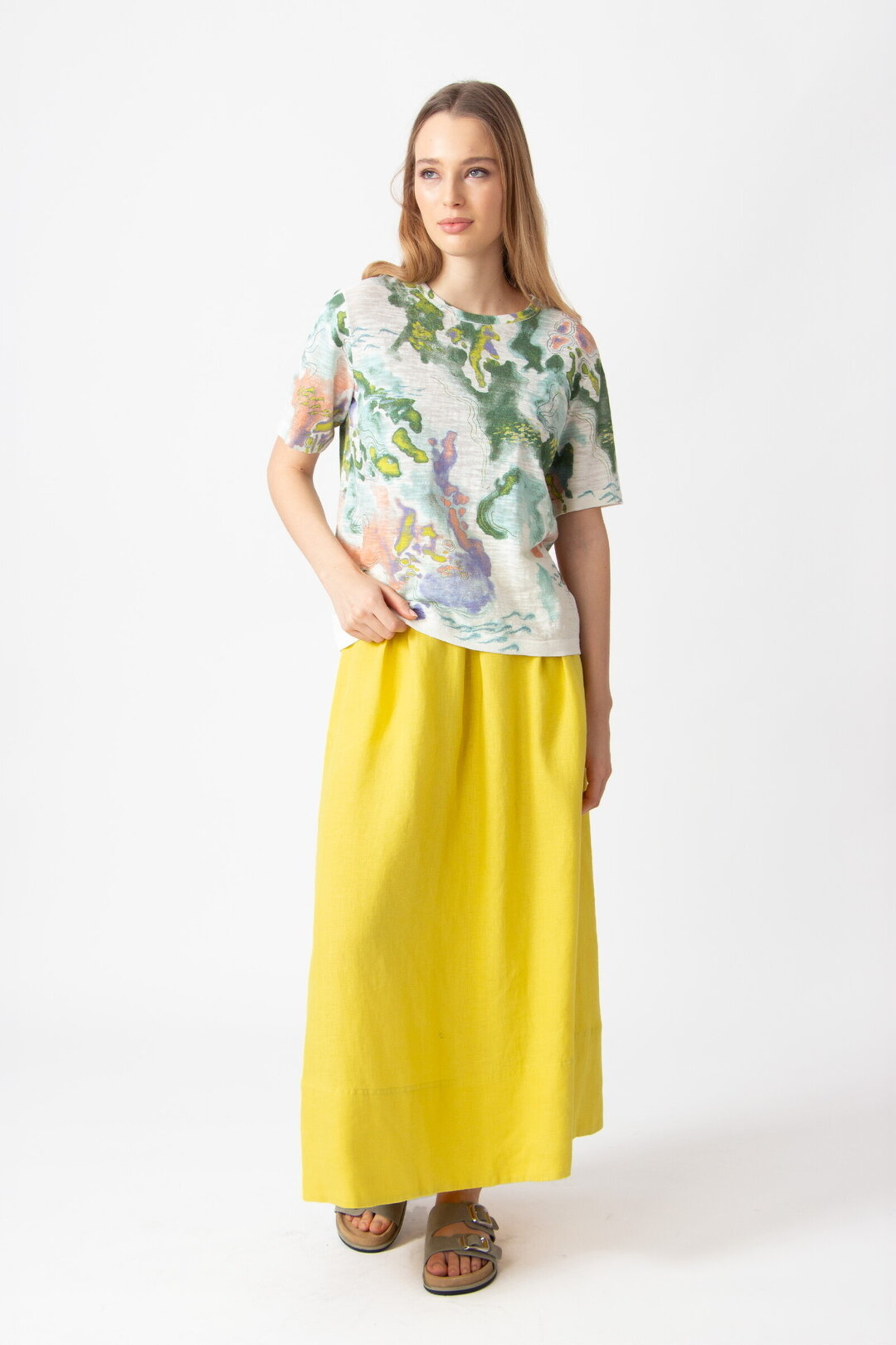 IVKO  Woman IVKO - Printed Pullover Terrain Pattern White