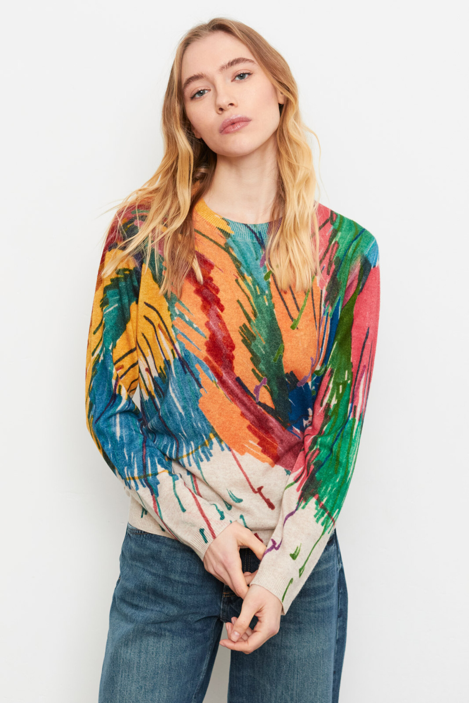 Aldo Martins  Aldo Martins - Sweater Batu | Luxus Damenpullover mit Farbdesign