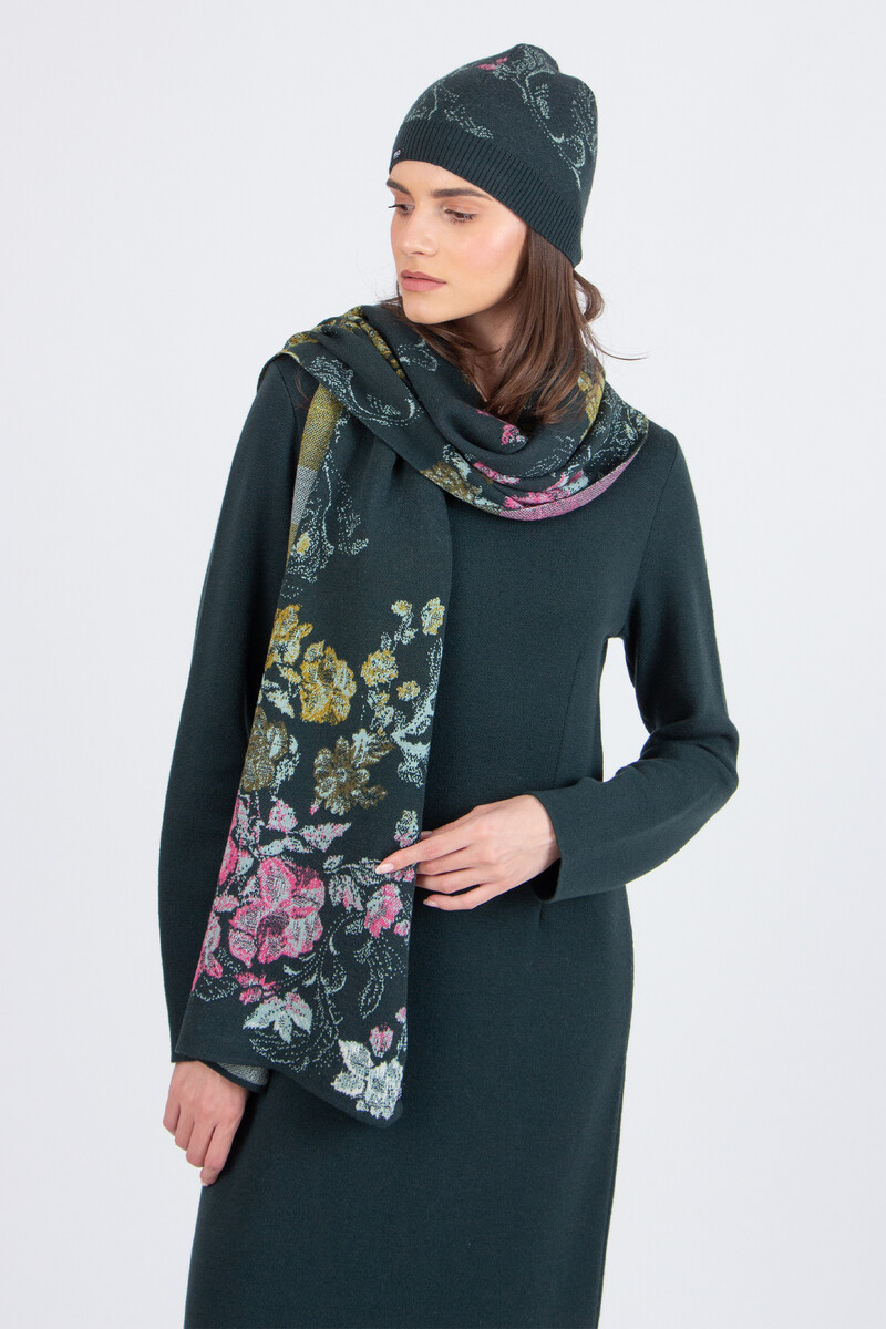 IVKO - Scarf Furnishing Florals Pattern Forest | Elegante IVKO Sjaal met Bloemenpatroon