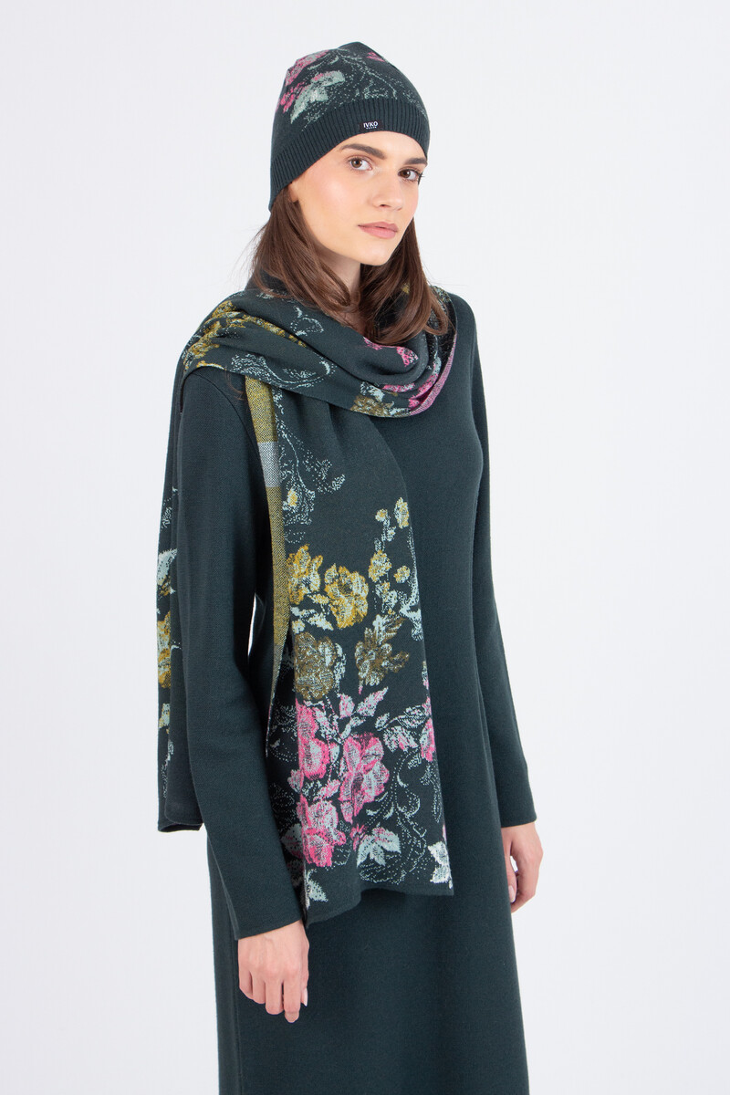 IVKO - Scarf Furnishing Florals Pattern Forest | Elegante IVKO Sjaal met Bloemenpatroon