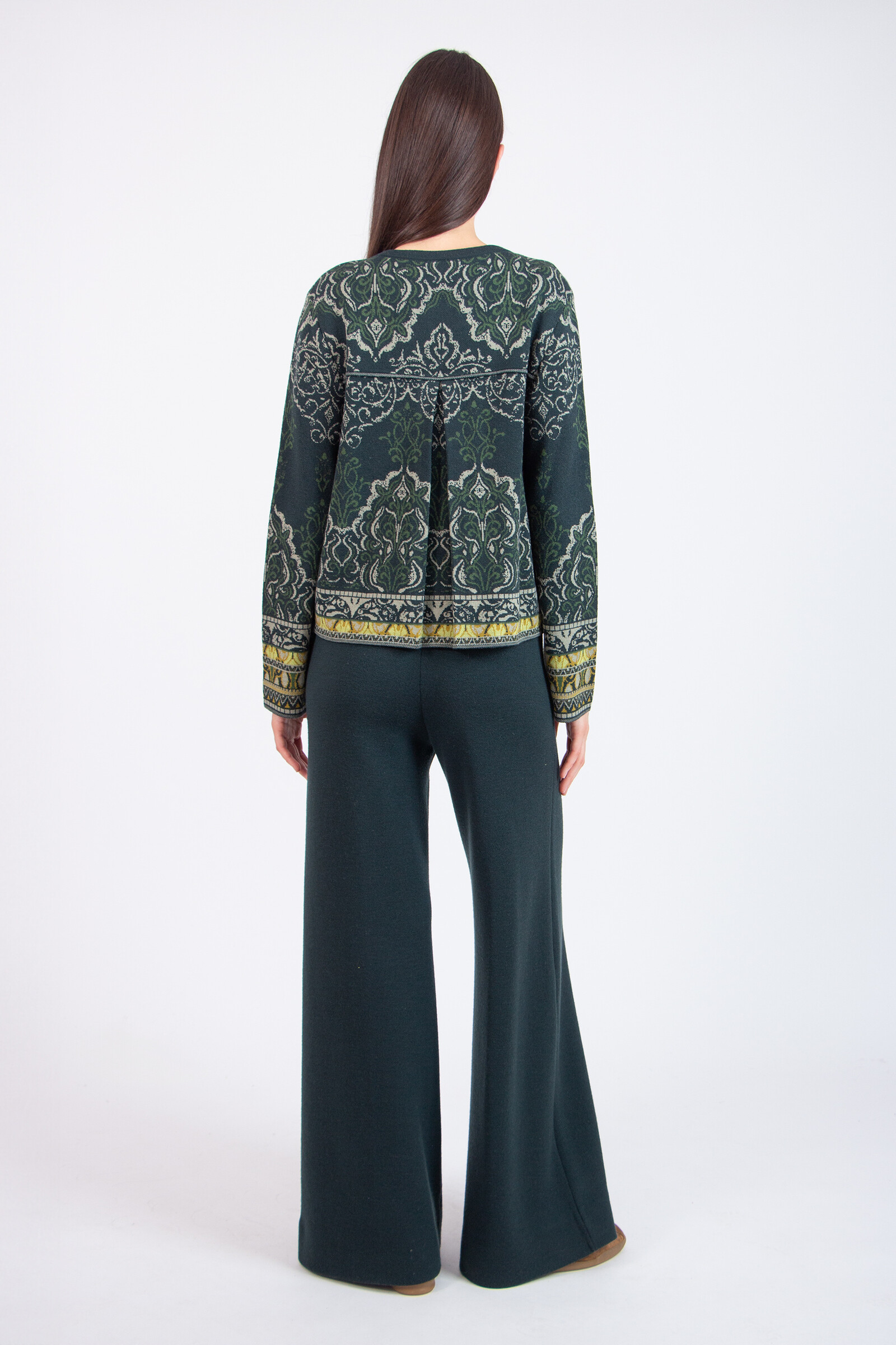 IVKO  Woman IVKO - Cardigan Ornament Pattern Forest | Gilet IVKO Festif en Laine à Ornements