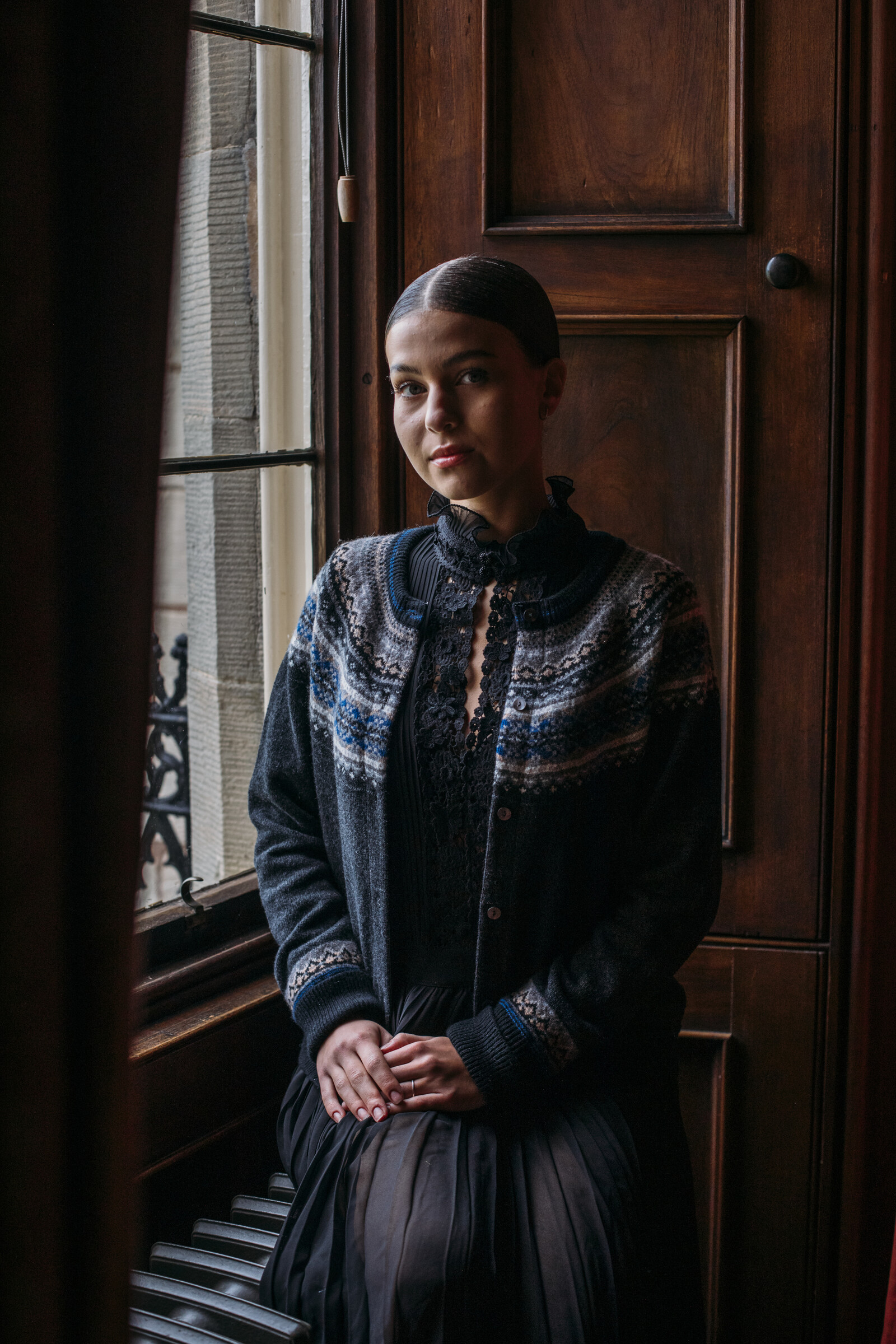 Eribé Eribé Alpine Short Cardigan Pegasus | Graue Damenstrickjacke 100% Merinowolle