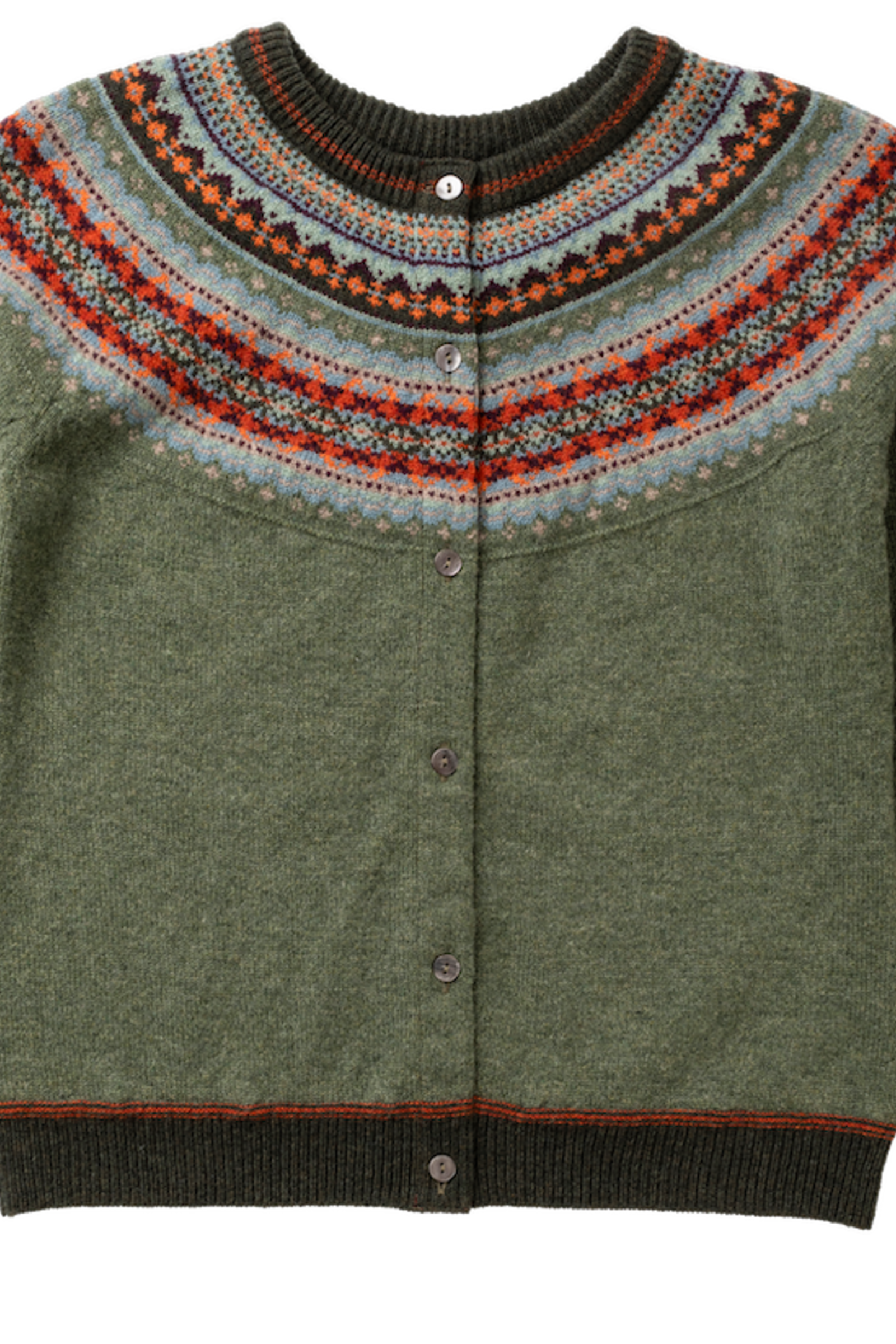 Eribé Eribé Alpine Short Cardigan Braemar | Groen Vest 100% Merinowol