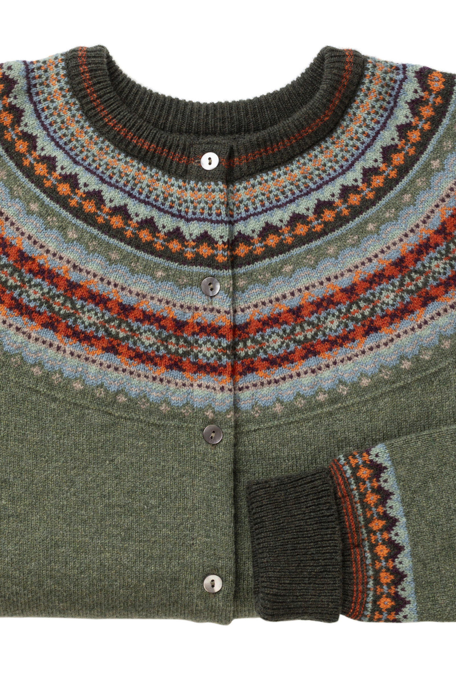 Eribé Eribé Alpine Short Cardigan Braemar | Green Women’s Cardigan 100% Merino Wool