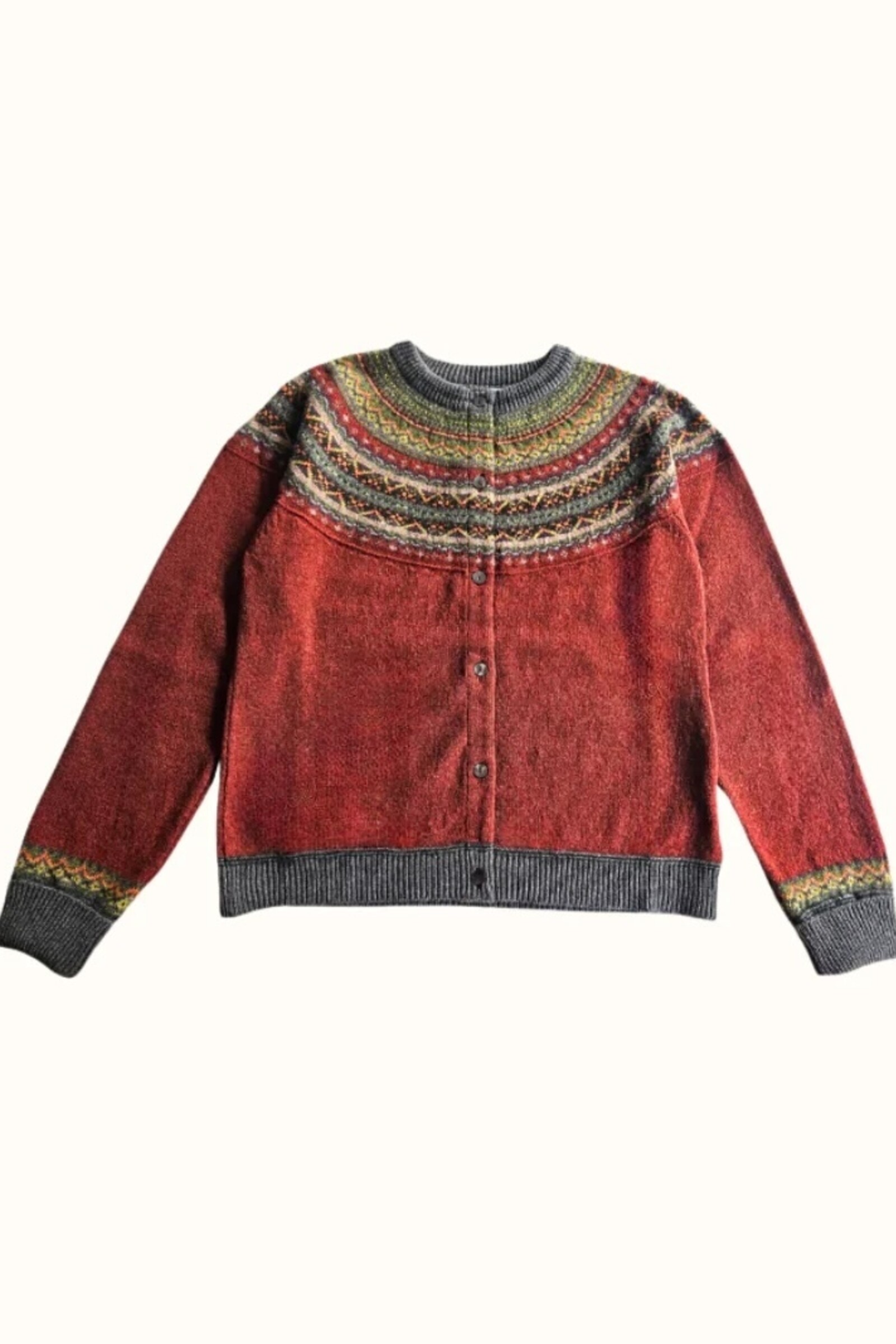 Eribé Eribé Alpine Short Cardigan Copperleaf | Gilet Femme Cuivré en Laine Mérinos