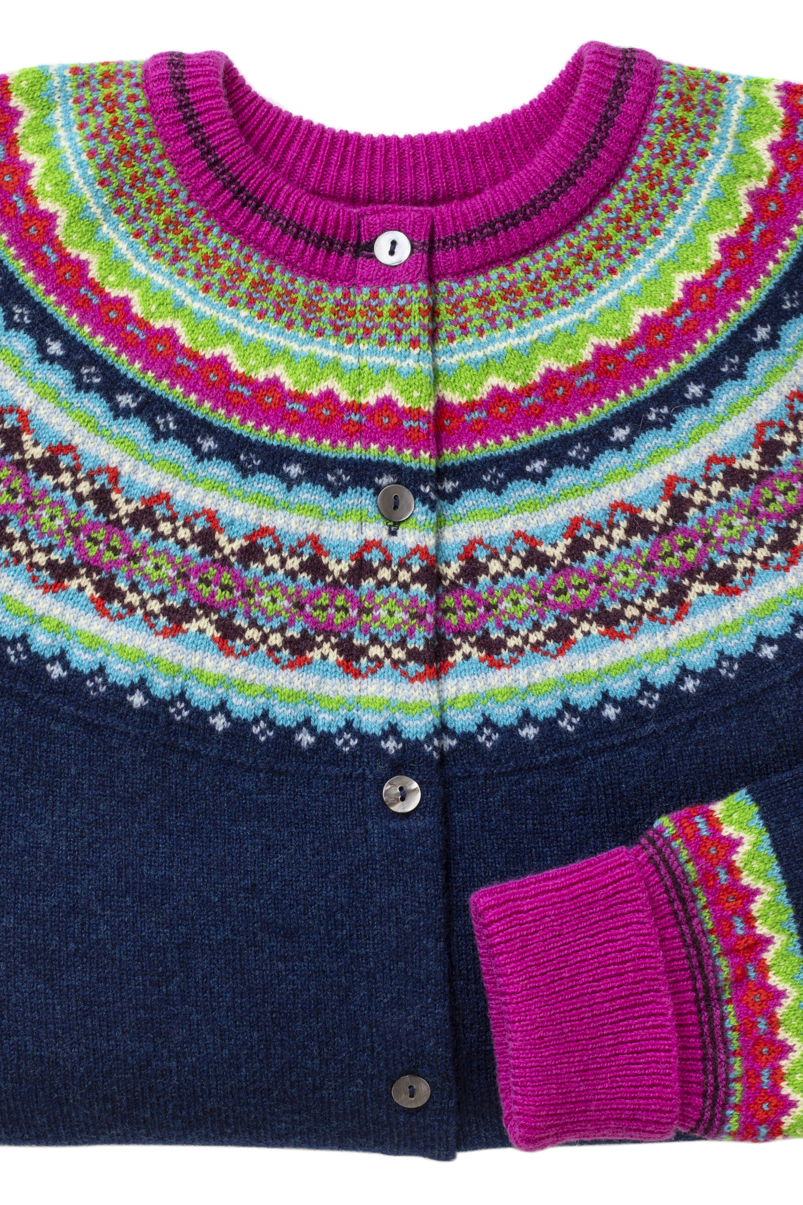 Eribé Eribé Alpine Short Cardigan Tango | Kleurrijk Vest 100% Merinowol