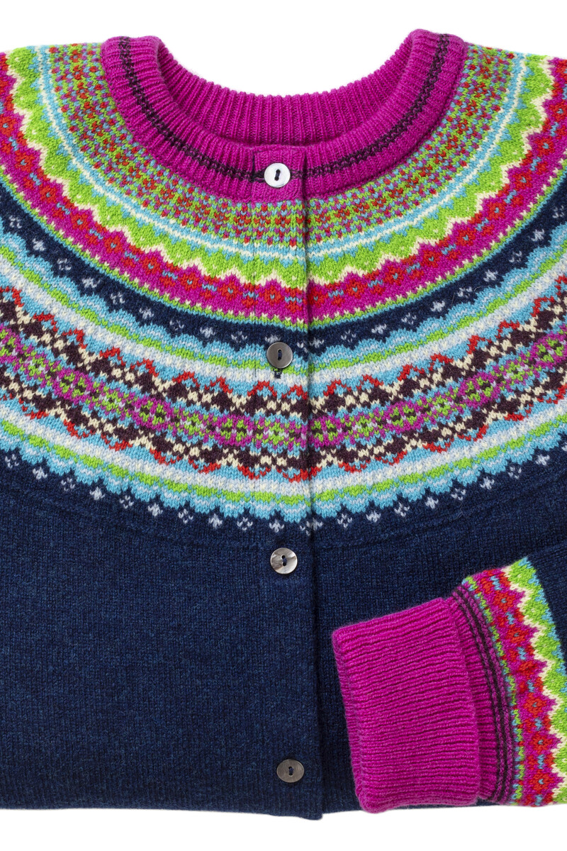 Eribé Alpine Short Cardigan Tango | Gilet Femme Coloré 100% Laine Mérinos