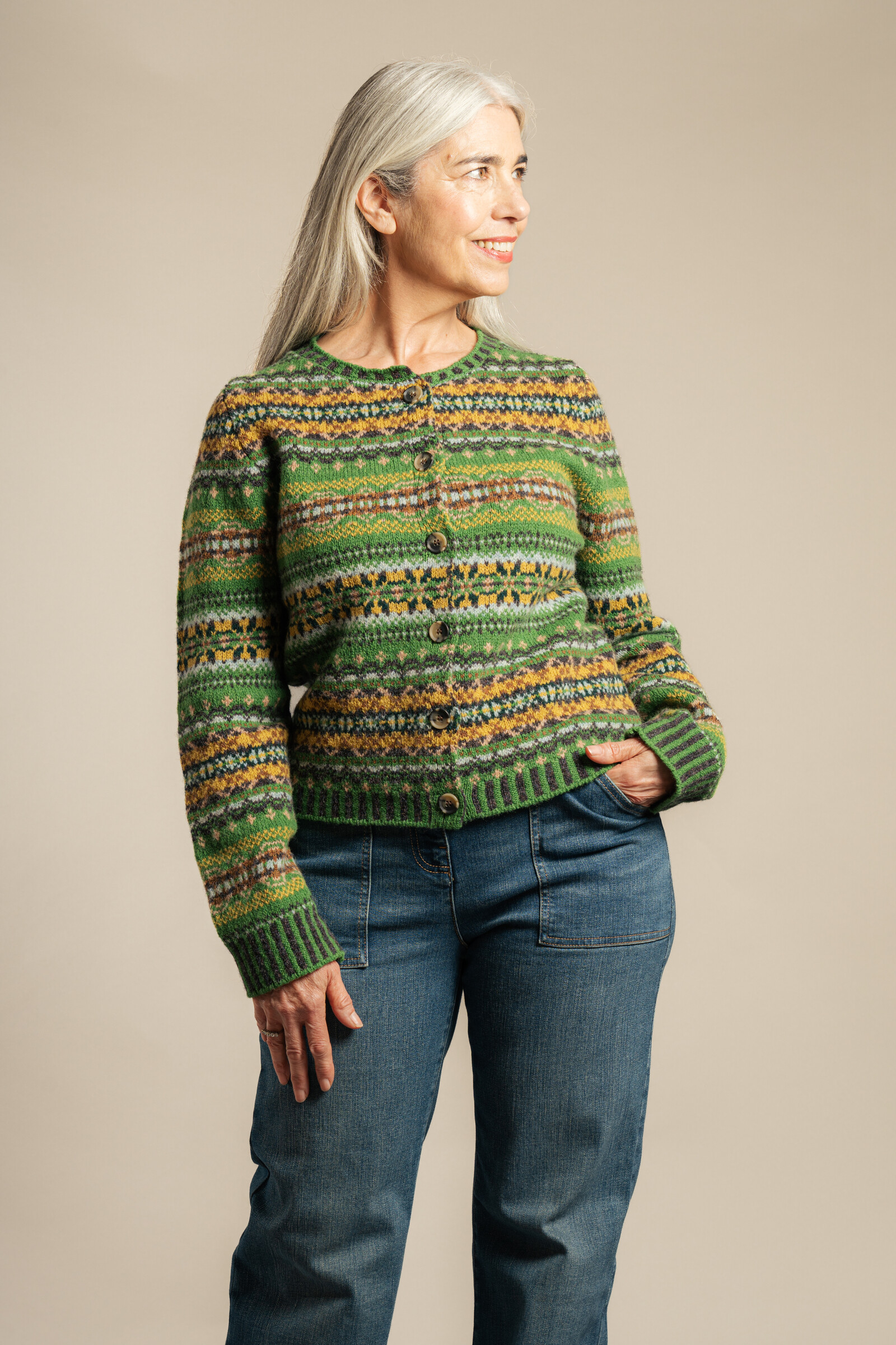 Eribé Eribé Westray Cardigan St. Kilda | Uitgesproken Vest van 100% Shetlandwol
