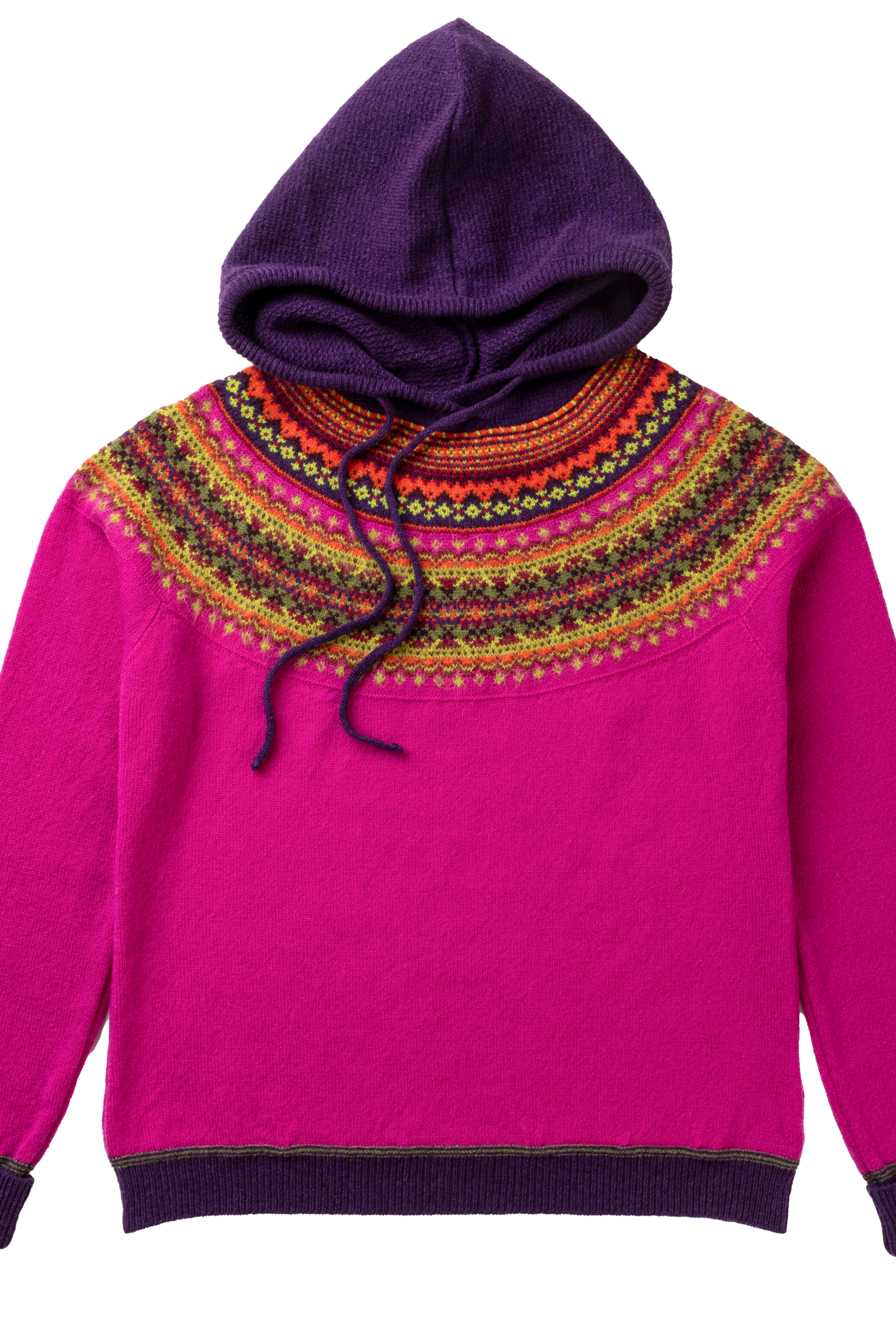 Eribé Eribé Alpine Hoody Sweater Jazz | Pull Rose en 100% Laine Mérinos