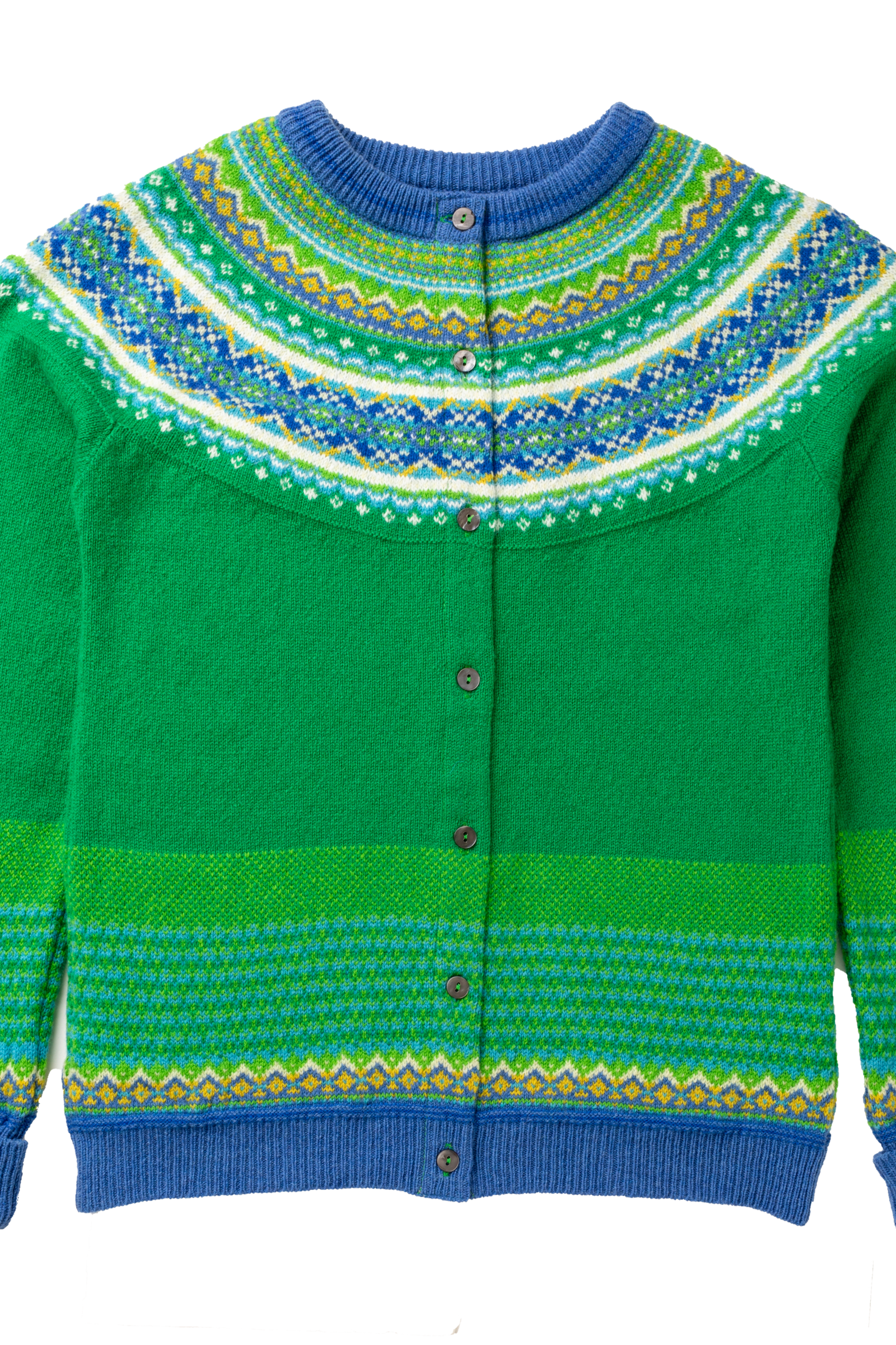 Eribé Eribé Alpine Cardigan Luscious | Green Cardigan of 96% Soft Merino Wool and 4% Angora Wool