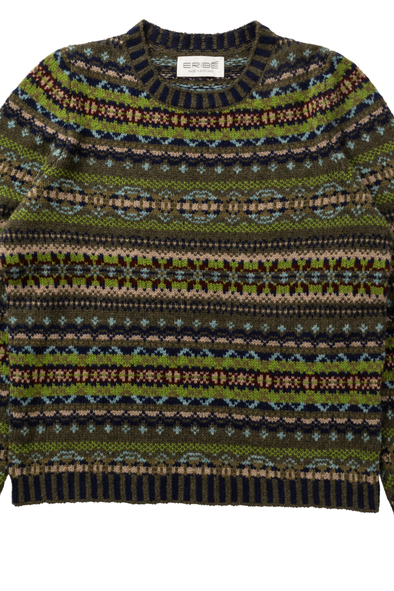 Eribé Kinross Sweater Loden | Pull Raffiné en 100% Laine d’Agneau