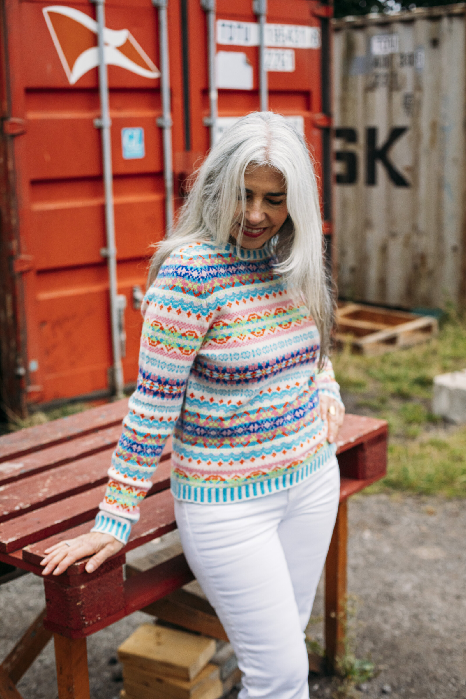 Eribé Eribé Kinross Sweater Mural | Ausdrucksstarker Pullover aus 100% Lammwolle