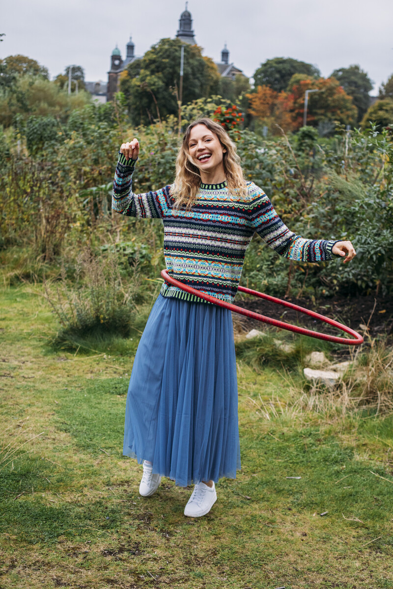 Eribé Kinross Sweater Frolic | Pull Ludique en 100% Laine d’Agneau