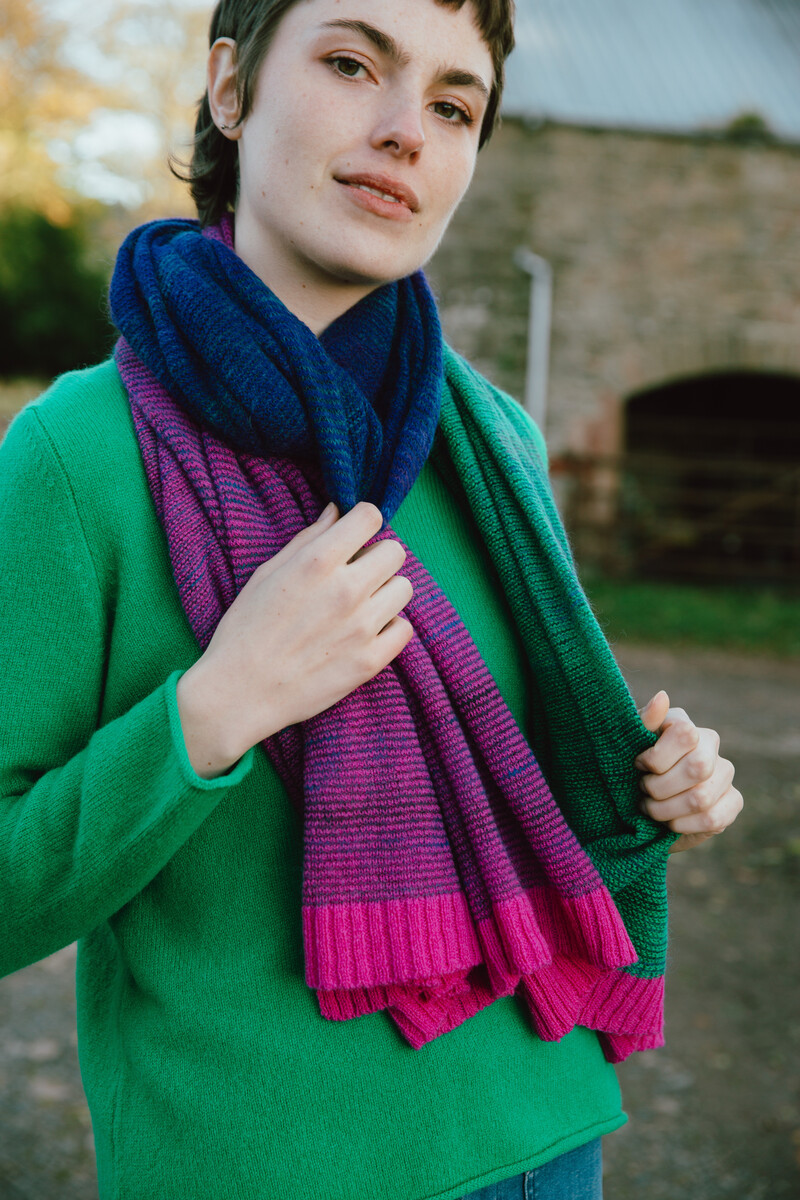 Eribé Treeline Wrap Honesty | Écharpe Remarquable en Laine Mérinos & Kid Mohair