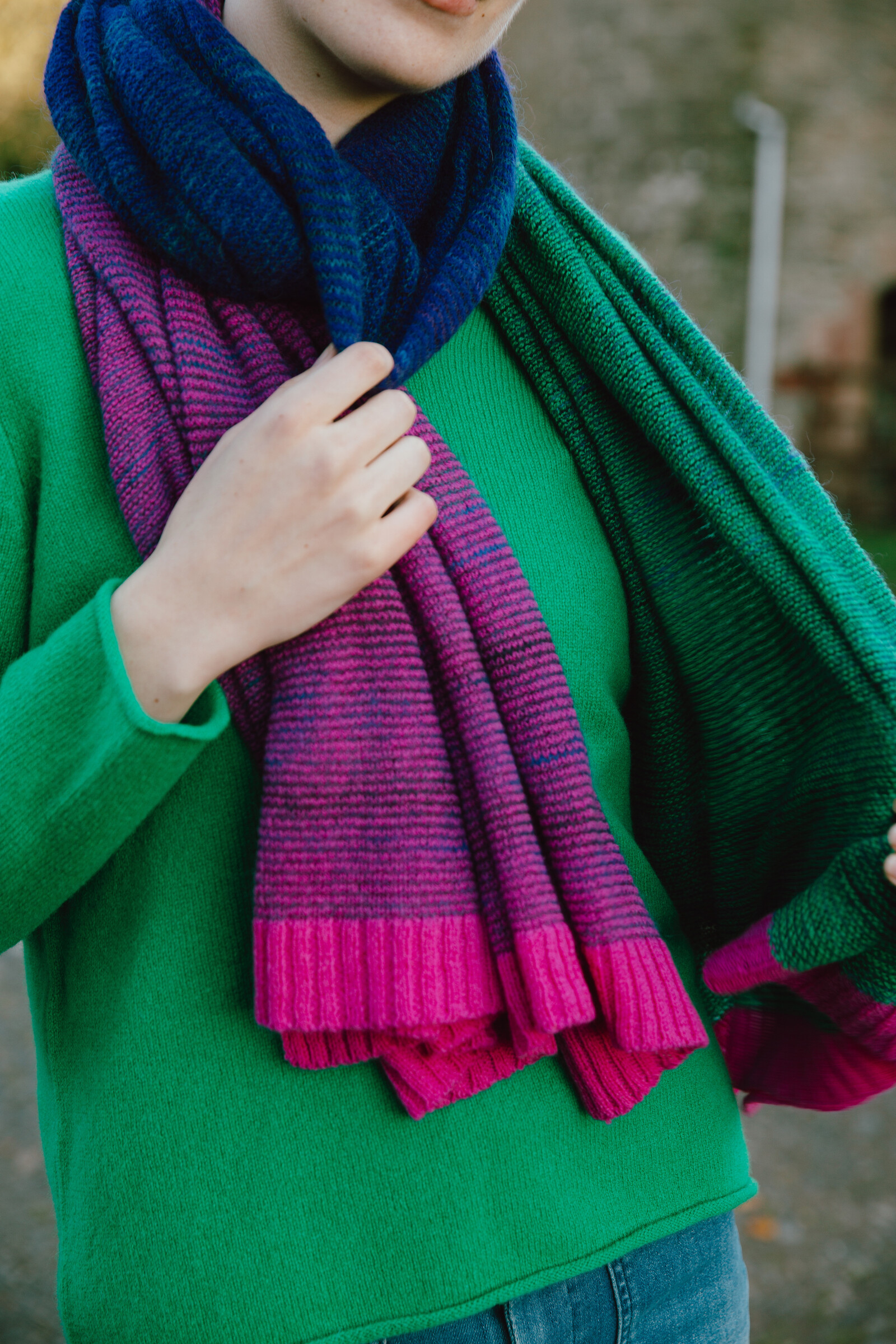 Eribé Eribé Treeline Wrap Honesty | Écharpe Remarquable en Laine Mérinos & Kid Mohair