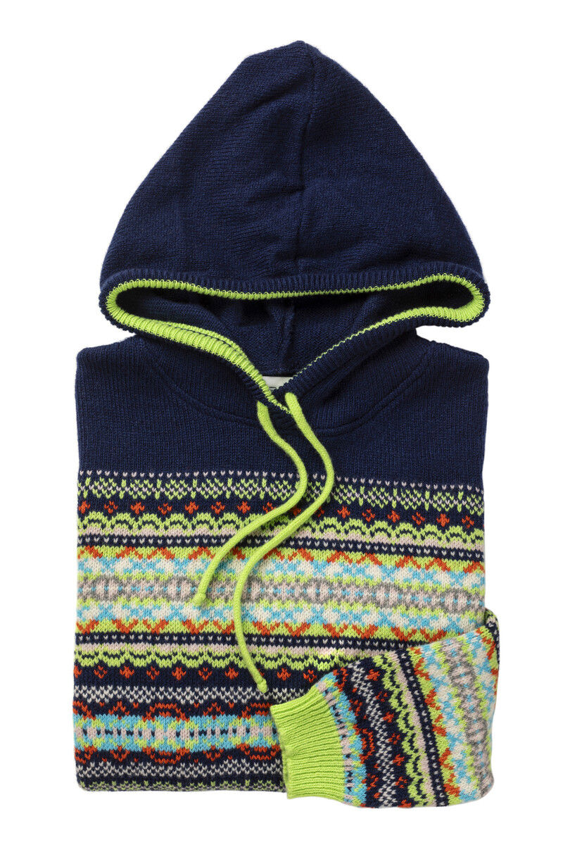 Eribé Kinross Hoody Sweater Frolic | Pull Joyeux en 100 % Laine d'Agneau